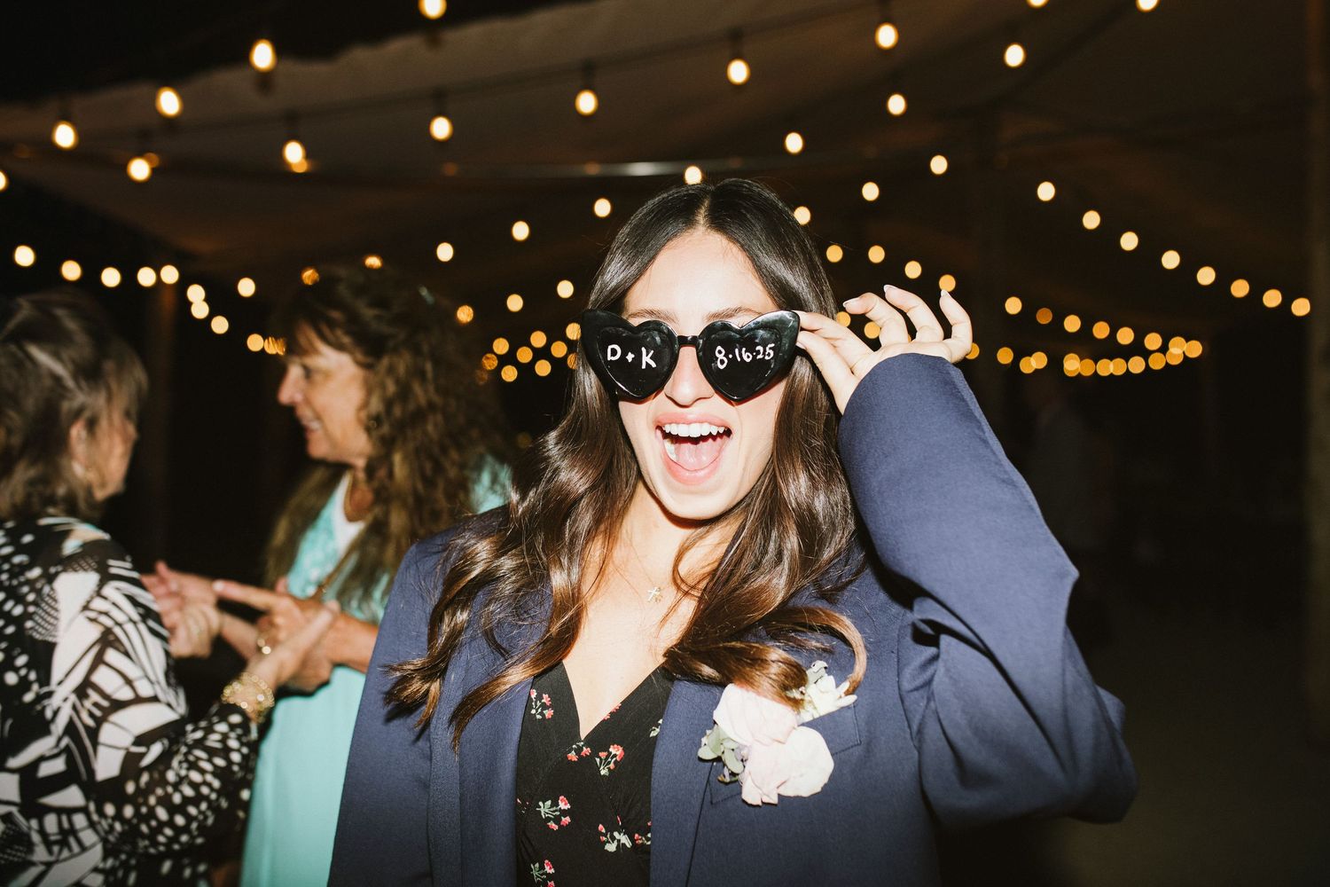 Candid image of wedding reception at Shay Meadows Ranch in Big Bear California