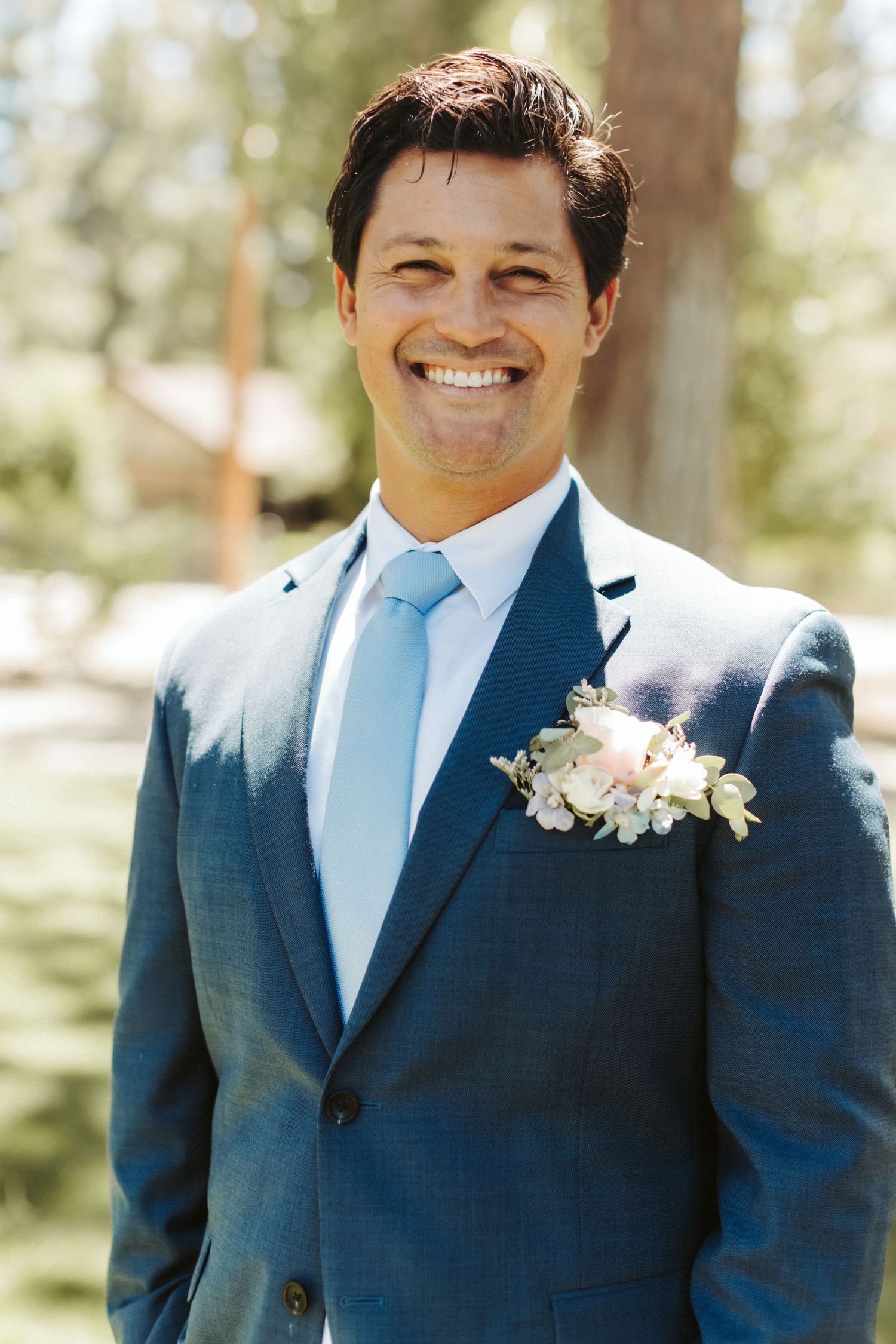 Portrait of a groom in Big Bear California