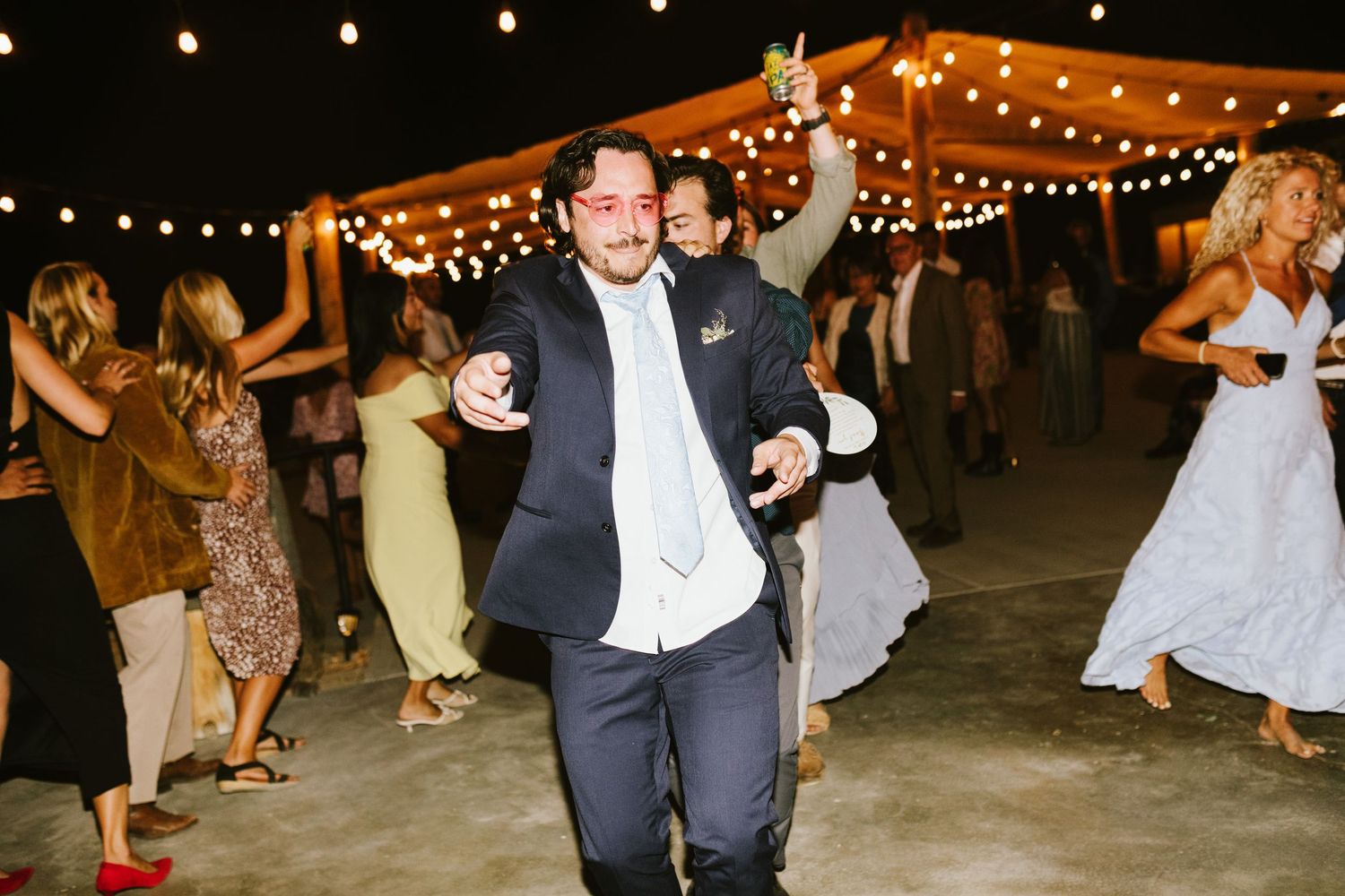Candid image of wedding reception at Shay Meadows Ranch in Big Bear California