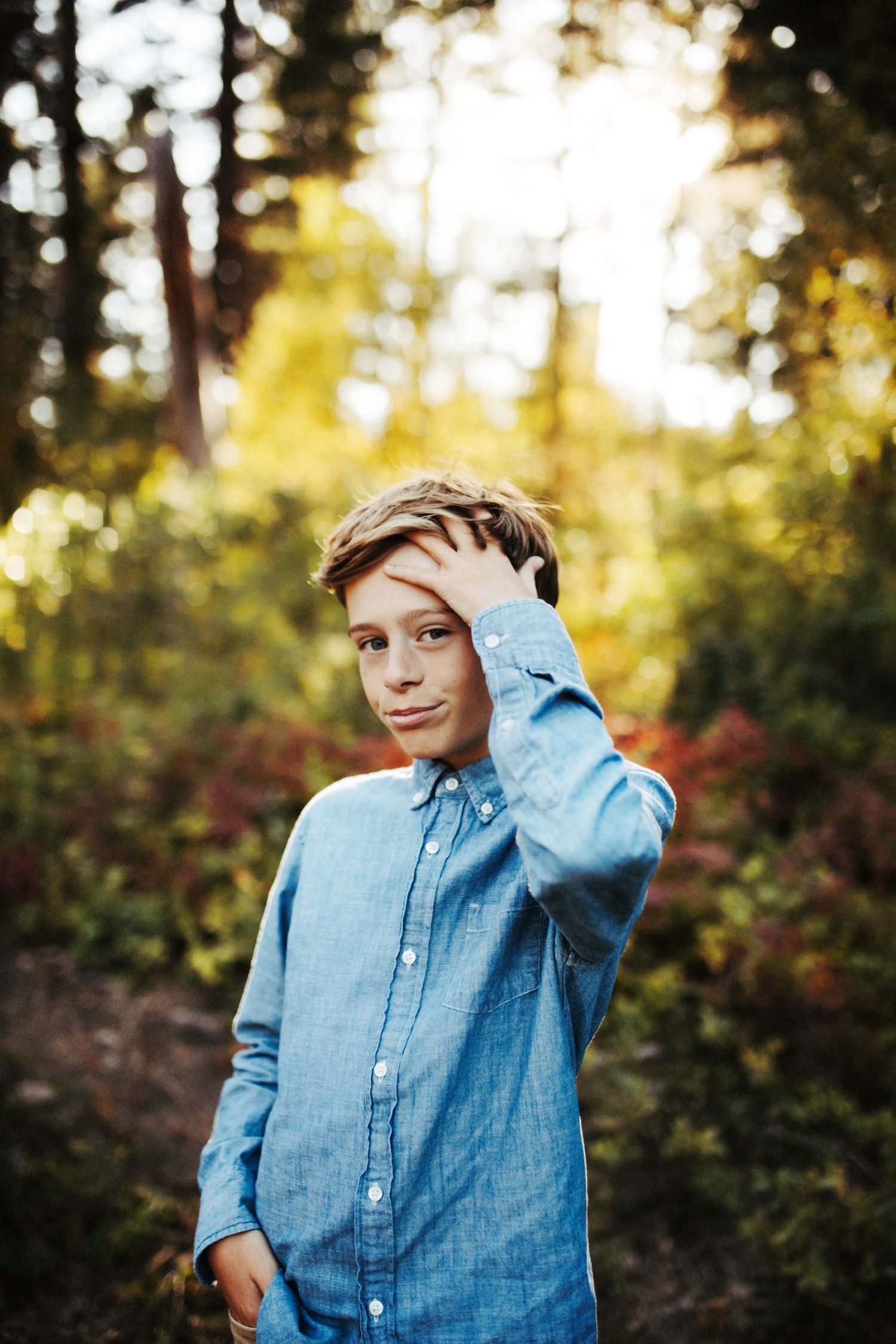 Portrait of a young boy for family photos