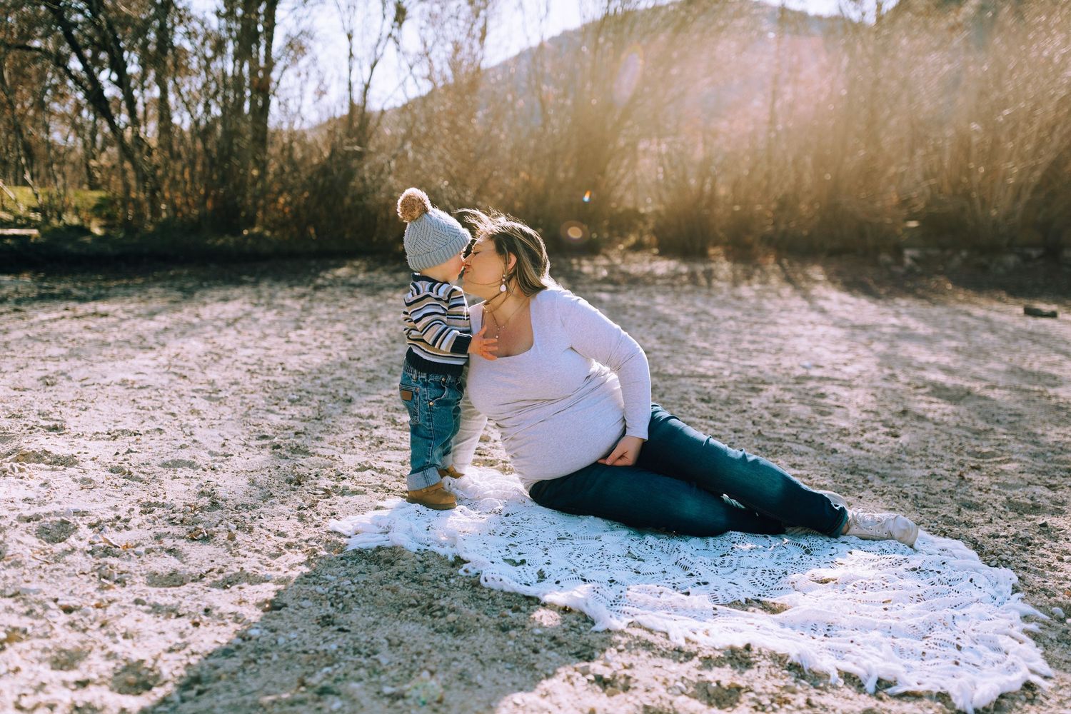 family photoshoot for mother and son near Boise