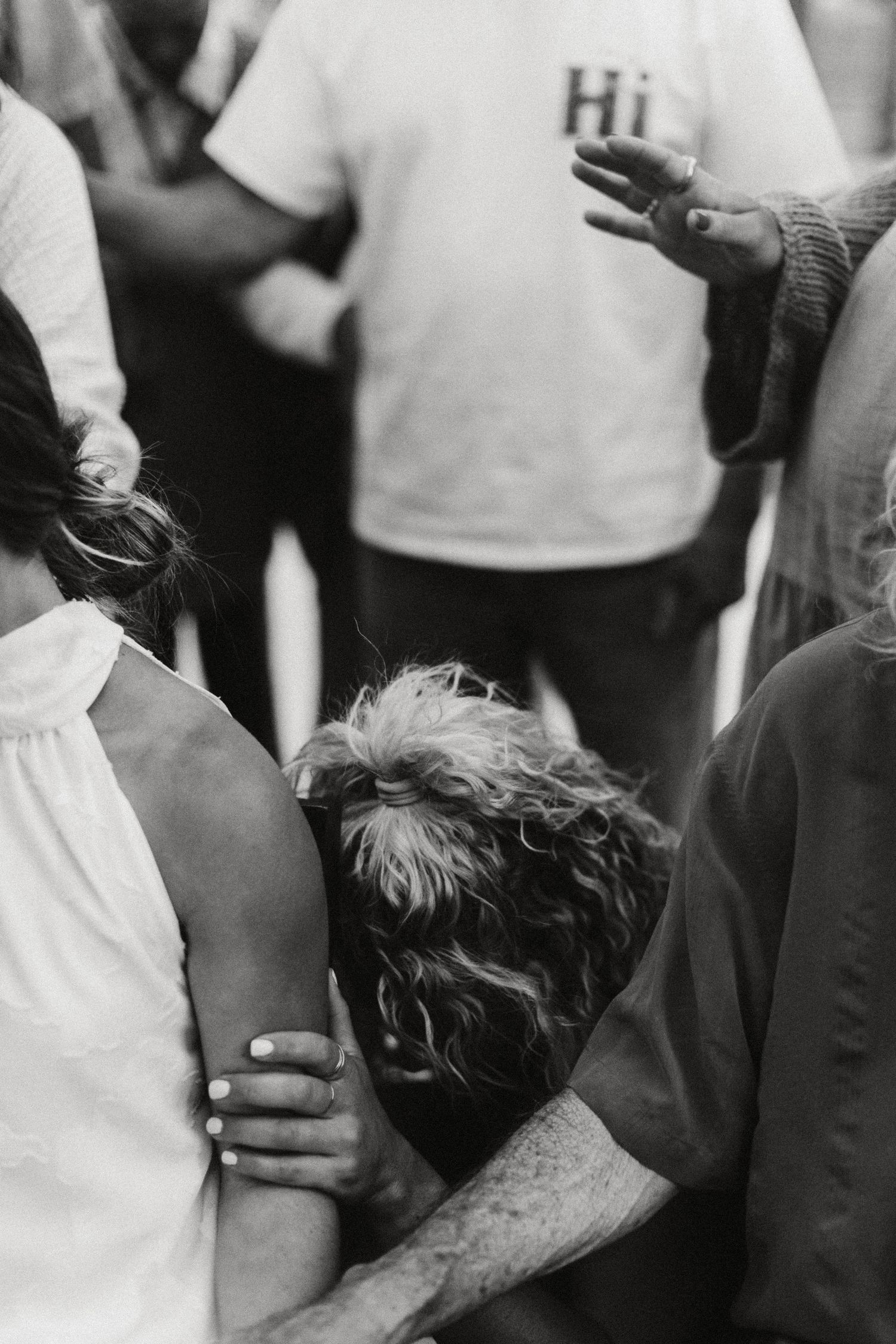 Candid image from rehearsal dinner for a wedding in Big Bear California