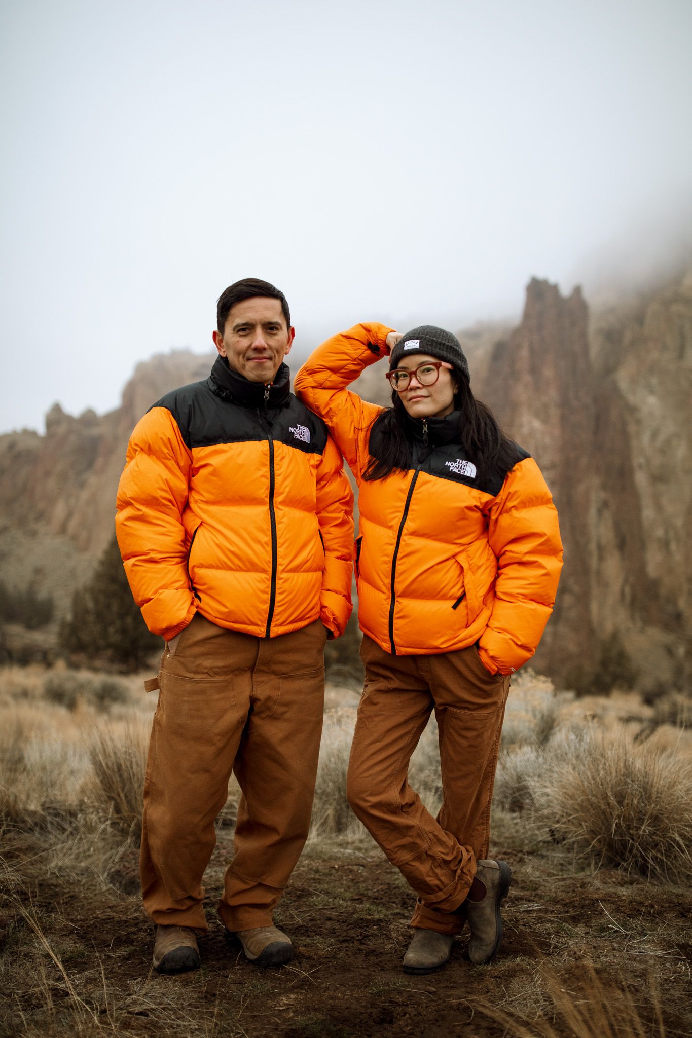 Couple posing together for a photo session in Redmond Oregon