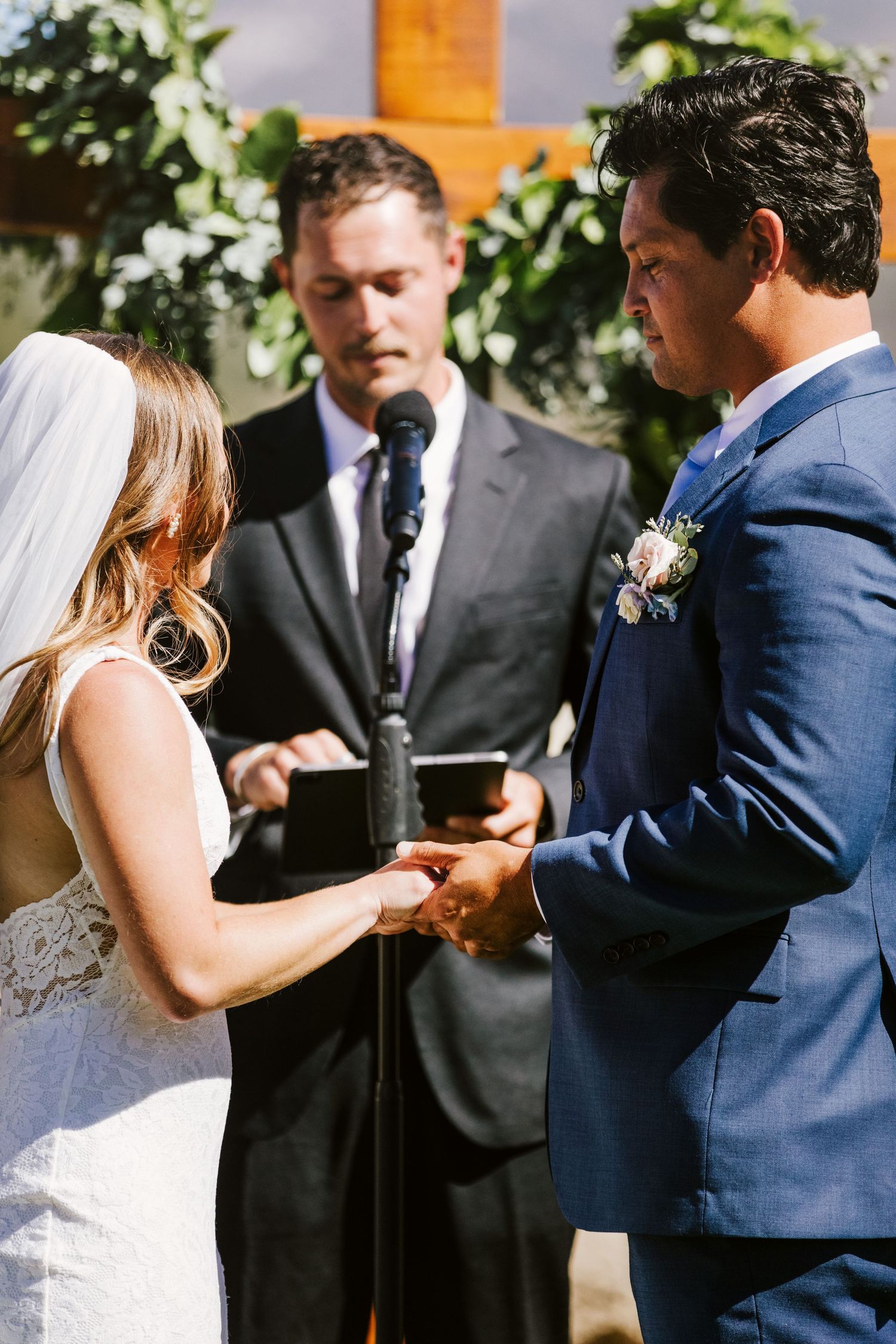 Photograph from wedding ceremony at Shay Meadow Ranch in Big Bear California