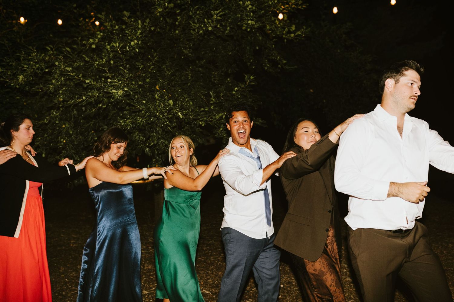 Candid image of wedding reception at Shay Meadows Ranch in Big Bear California