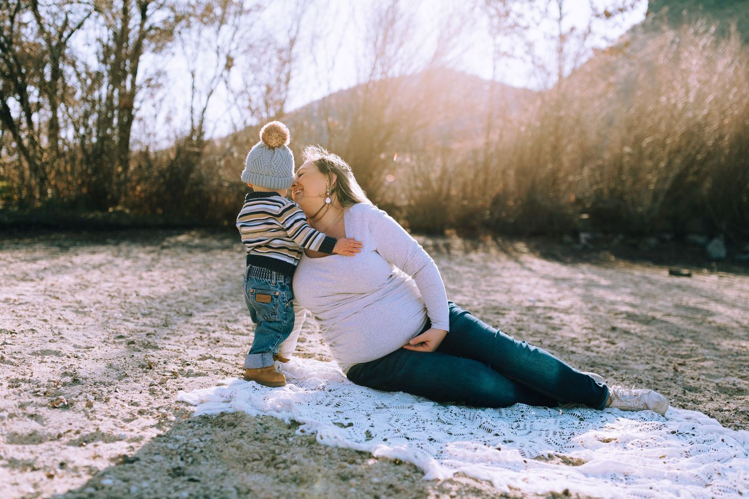 family photoshoot for mother and son near Boise