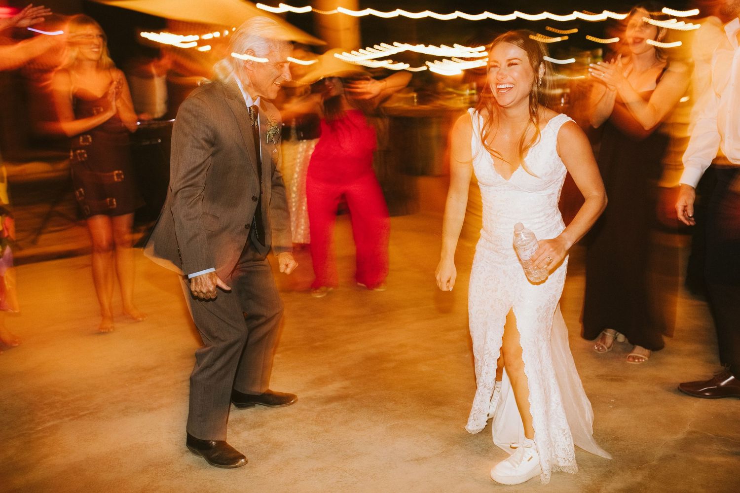 Candid image of wedding reception at Shay Meadows Ranch in Big Bear California