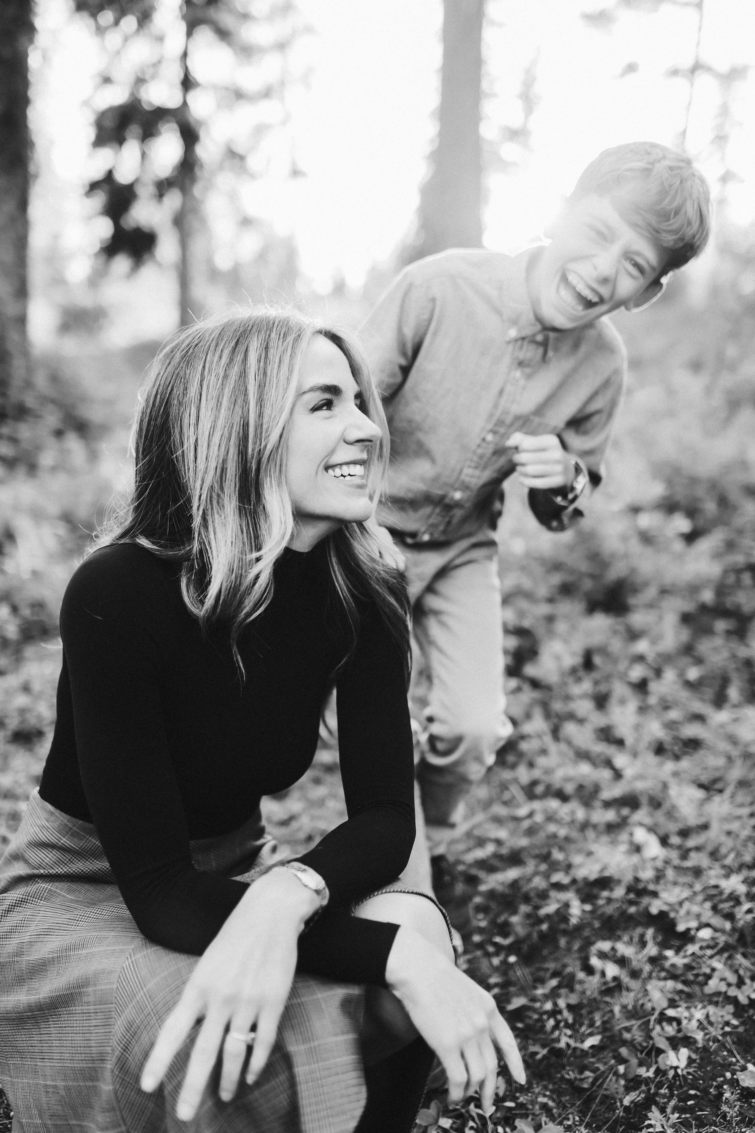 Portrait of a mother and her son in McCall