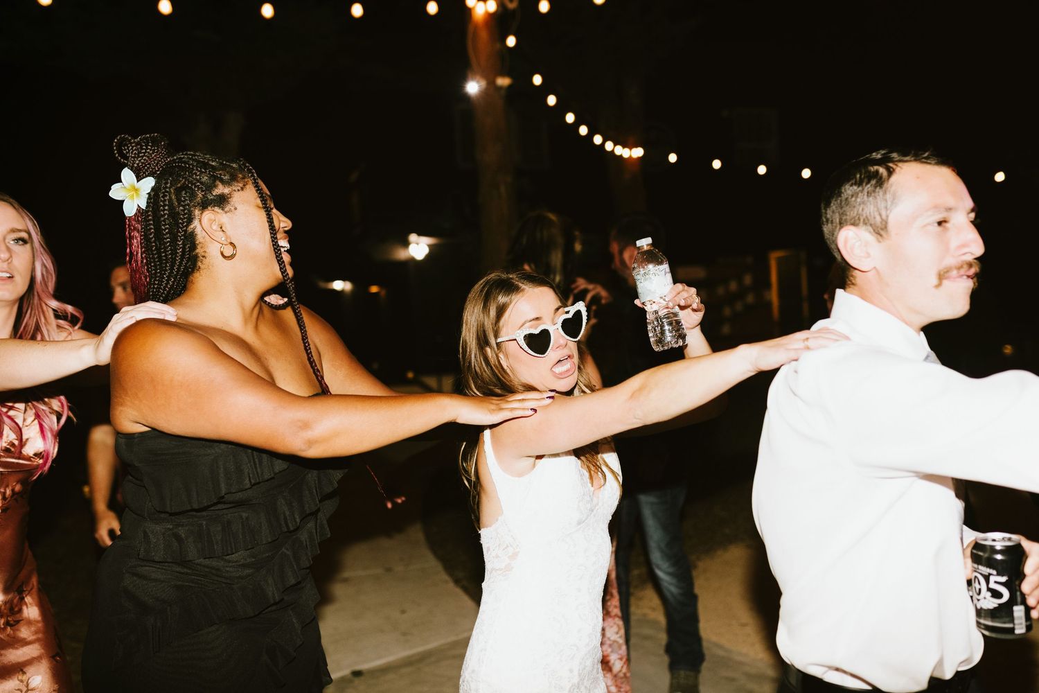 Candid image of wedding reception at Shay Meadows Ranch in Big Bear California