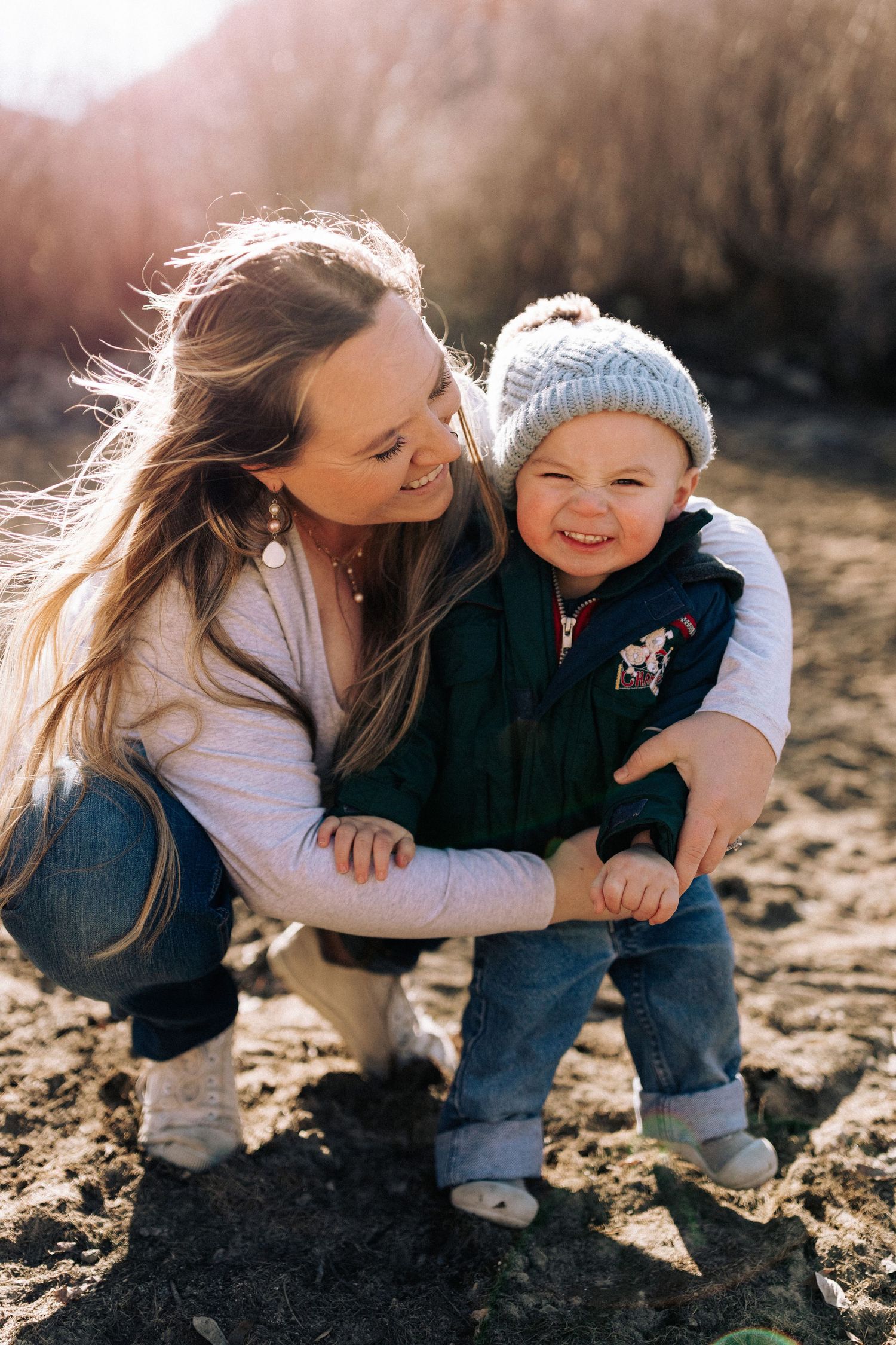 family photoshoot for mother and son near Boise