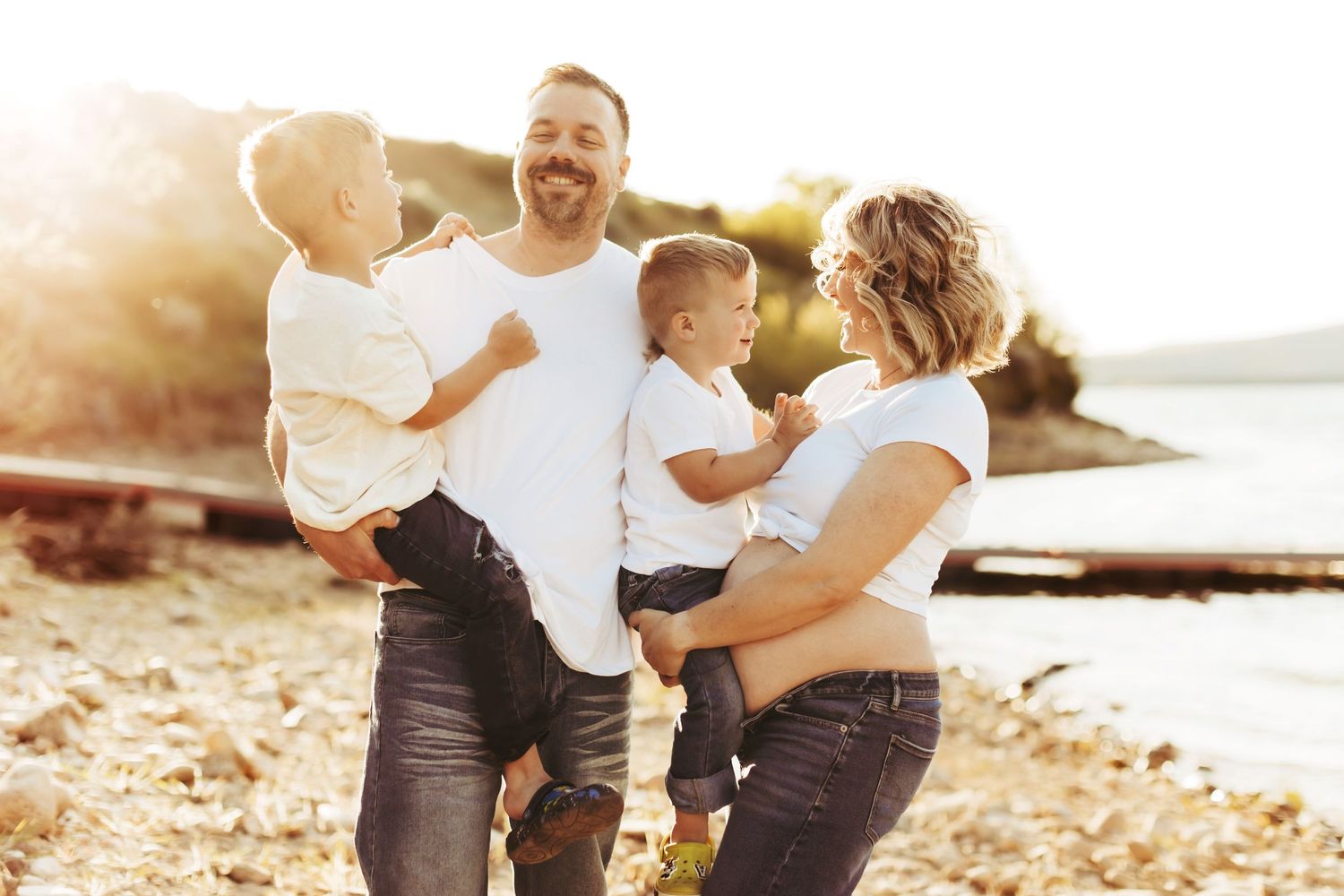 Beach family photoshoot in Boise