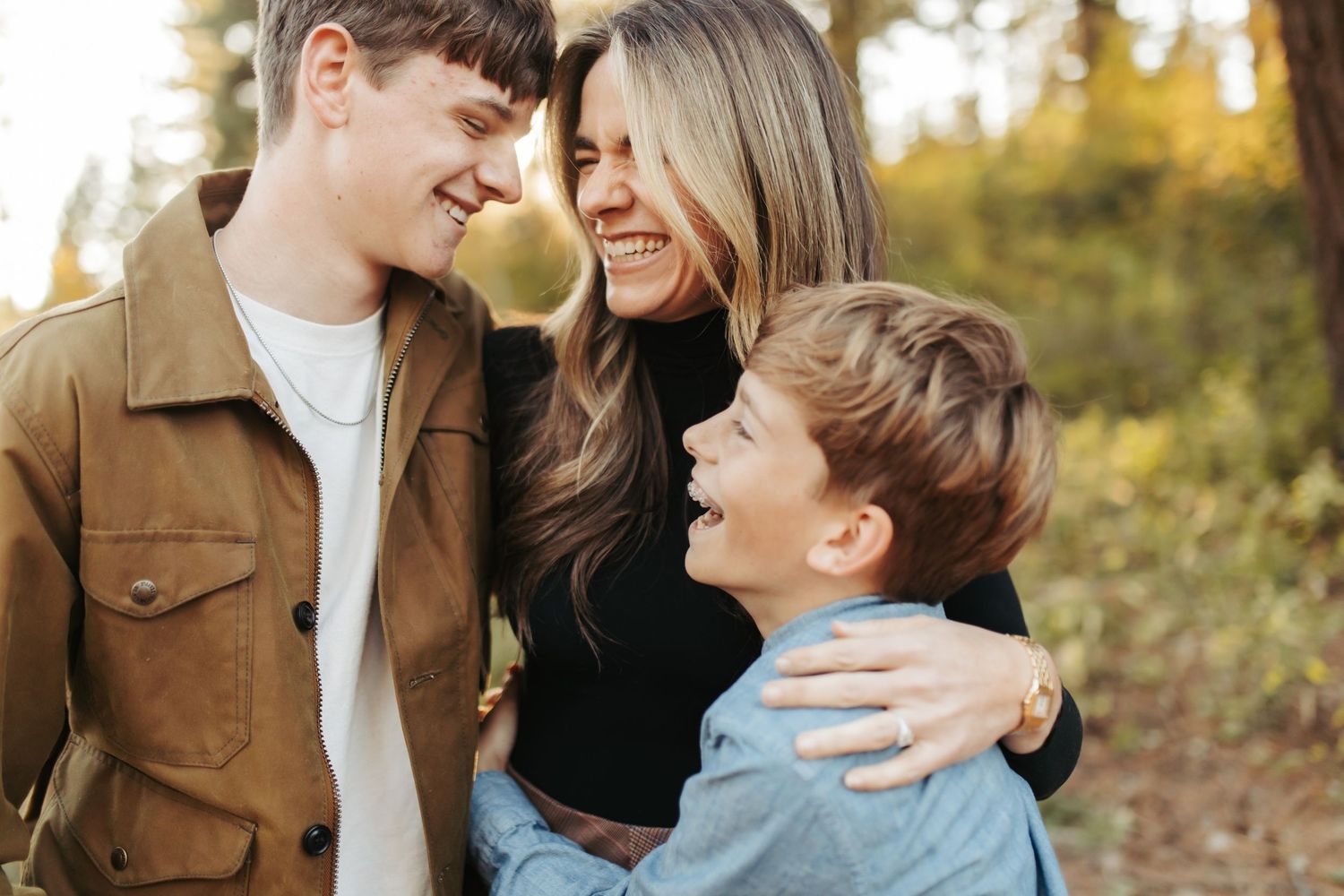 Portrait of a mother and her sons in McCall