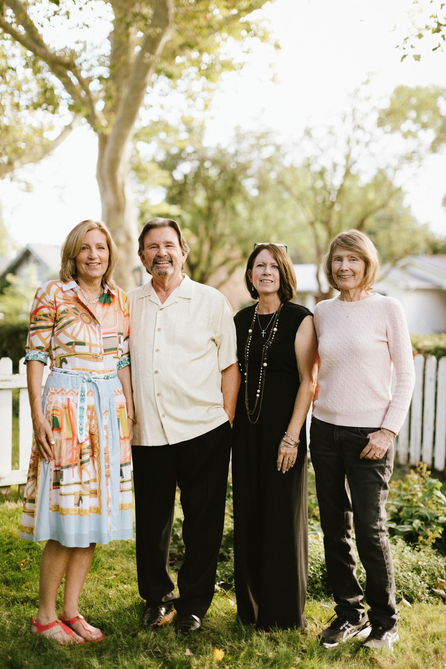 Siblings standing together nicely during family photoshoot in Boise North End