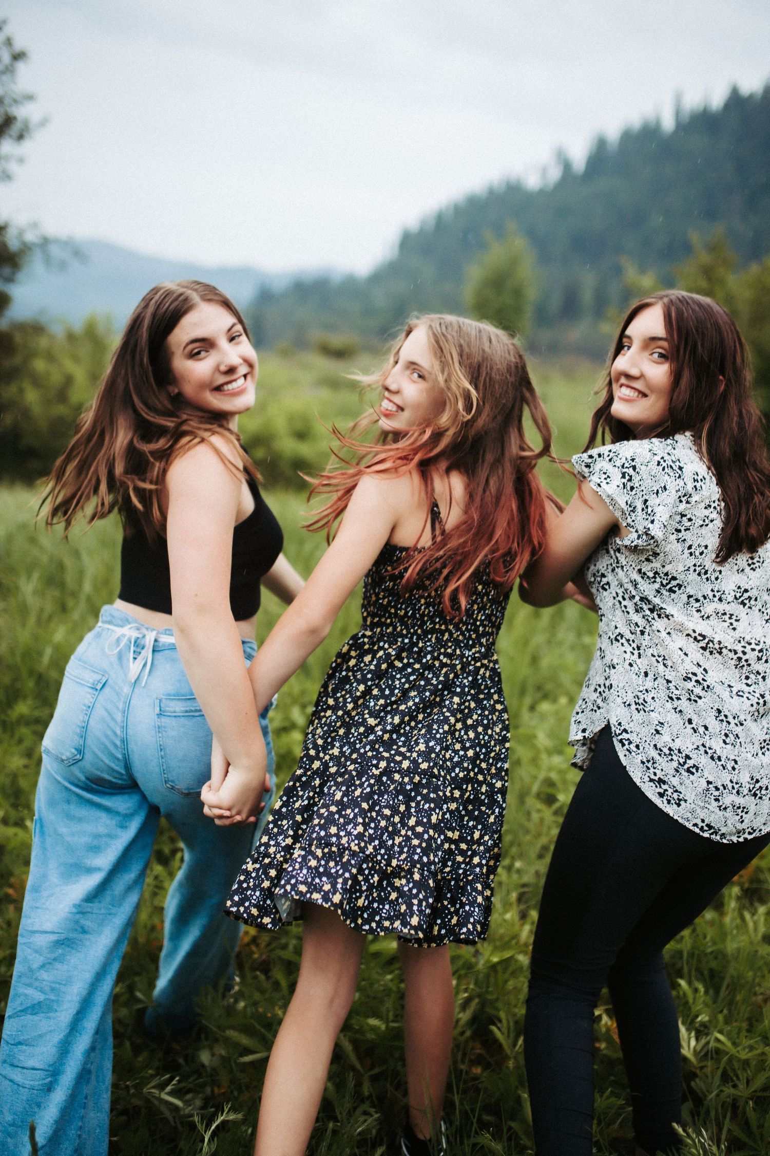 Siblings during family photoshoot in Boise