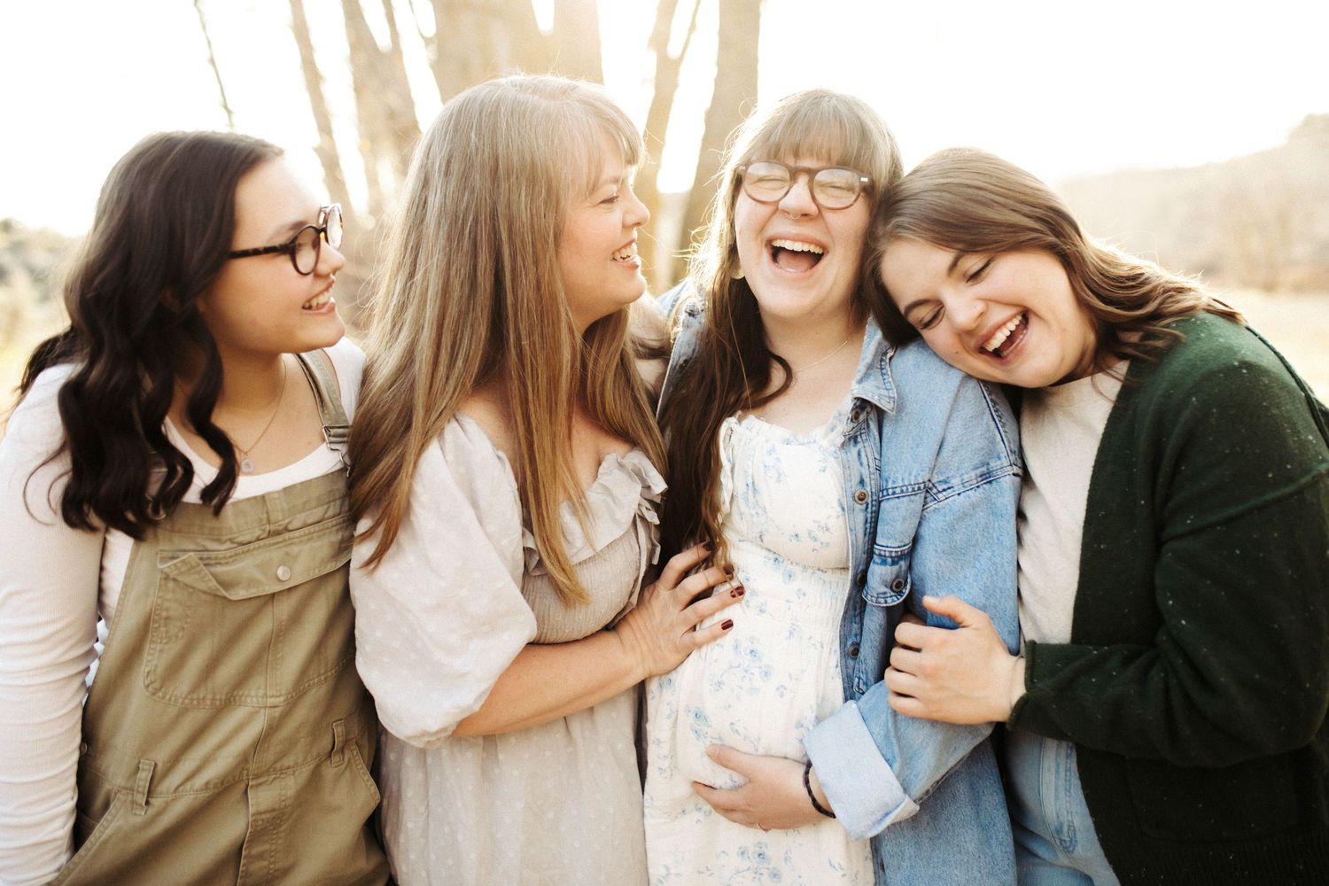 candid image from a family photoshoot in Boise Idaho