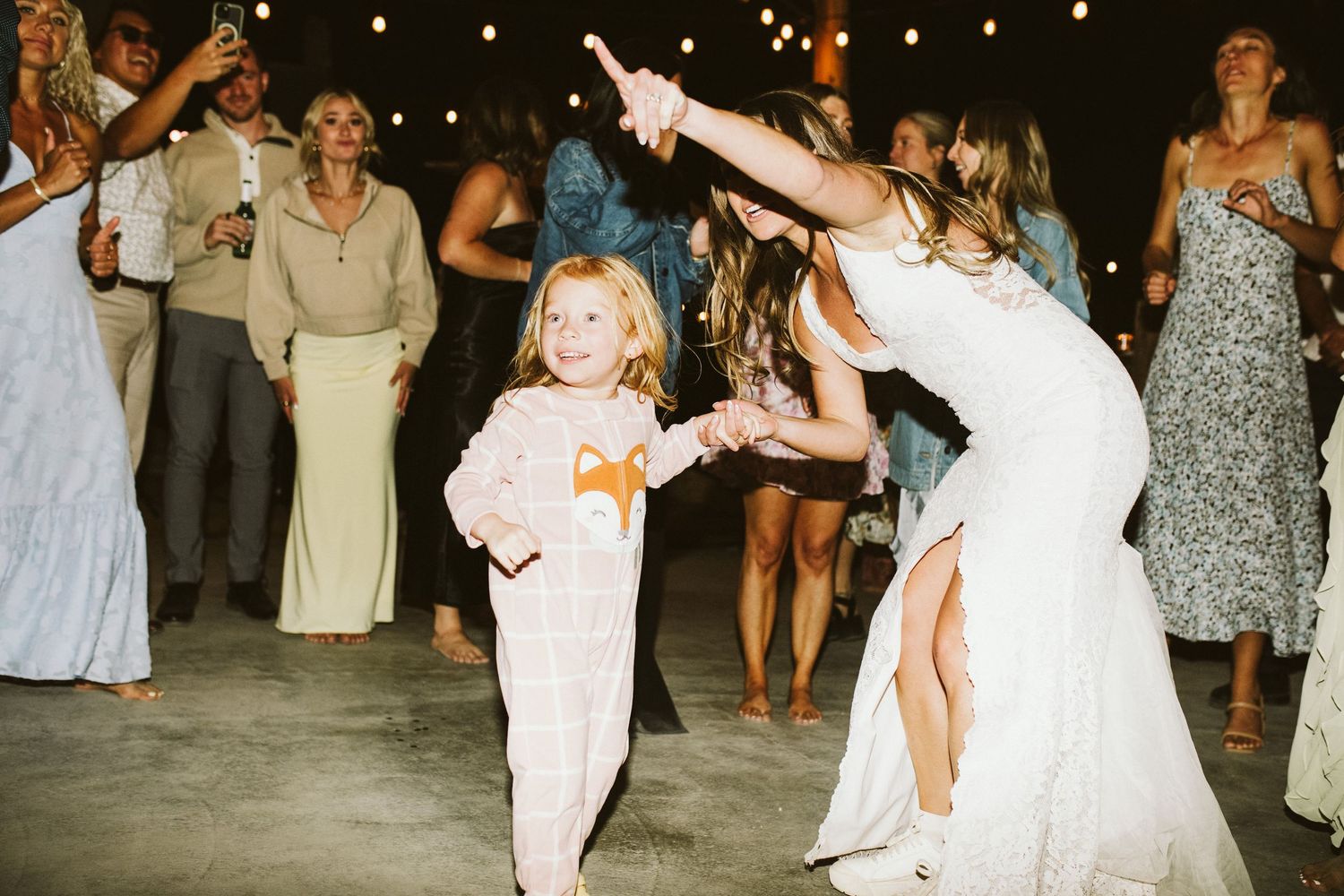 Candid image of wedding reception at Shay Meadows Ranch in Big Bear California