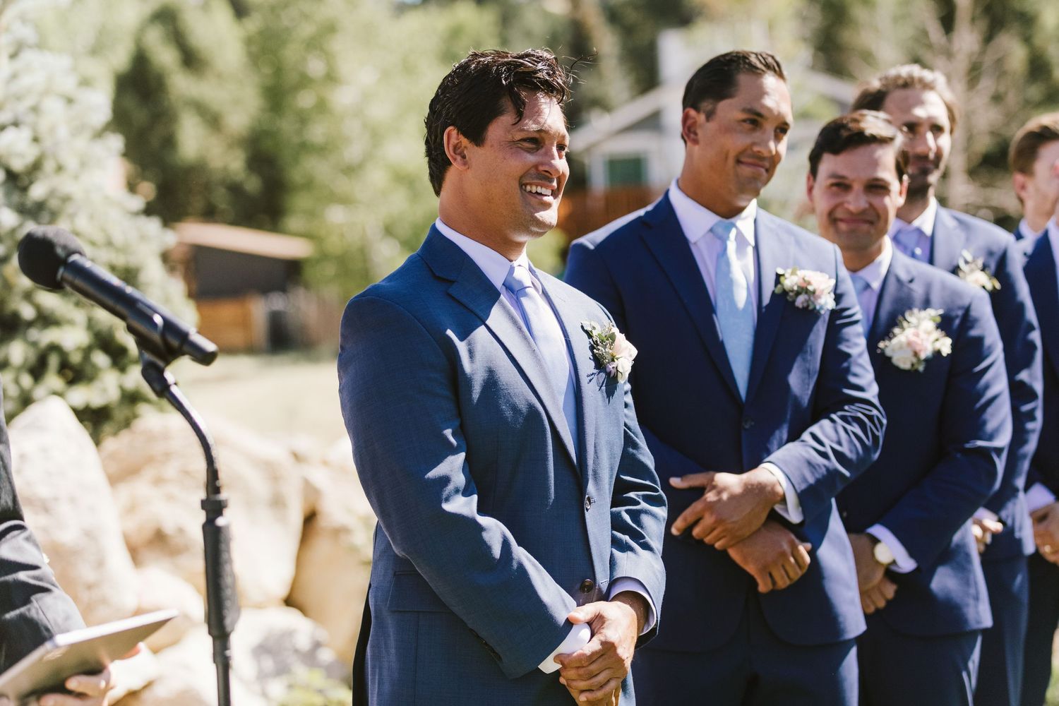 Photograph from wedding ceremony at Shay Meadow Ranch in Big Bear California