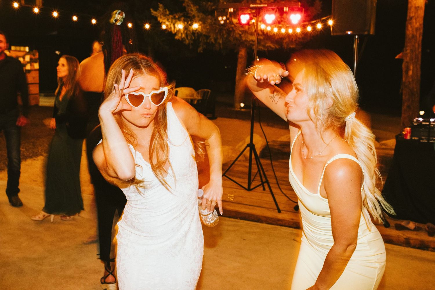 Candid image of wedding reception at Shay Meadows Ranch in Big Bear California