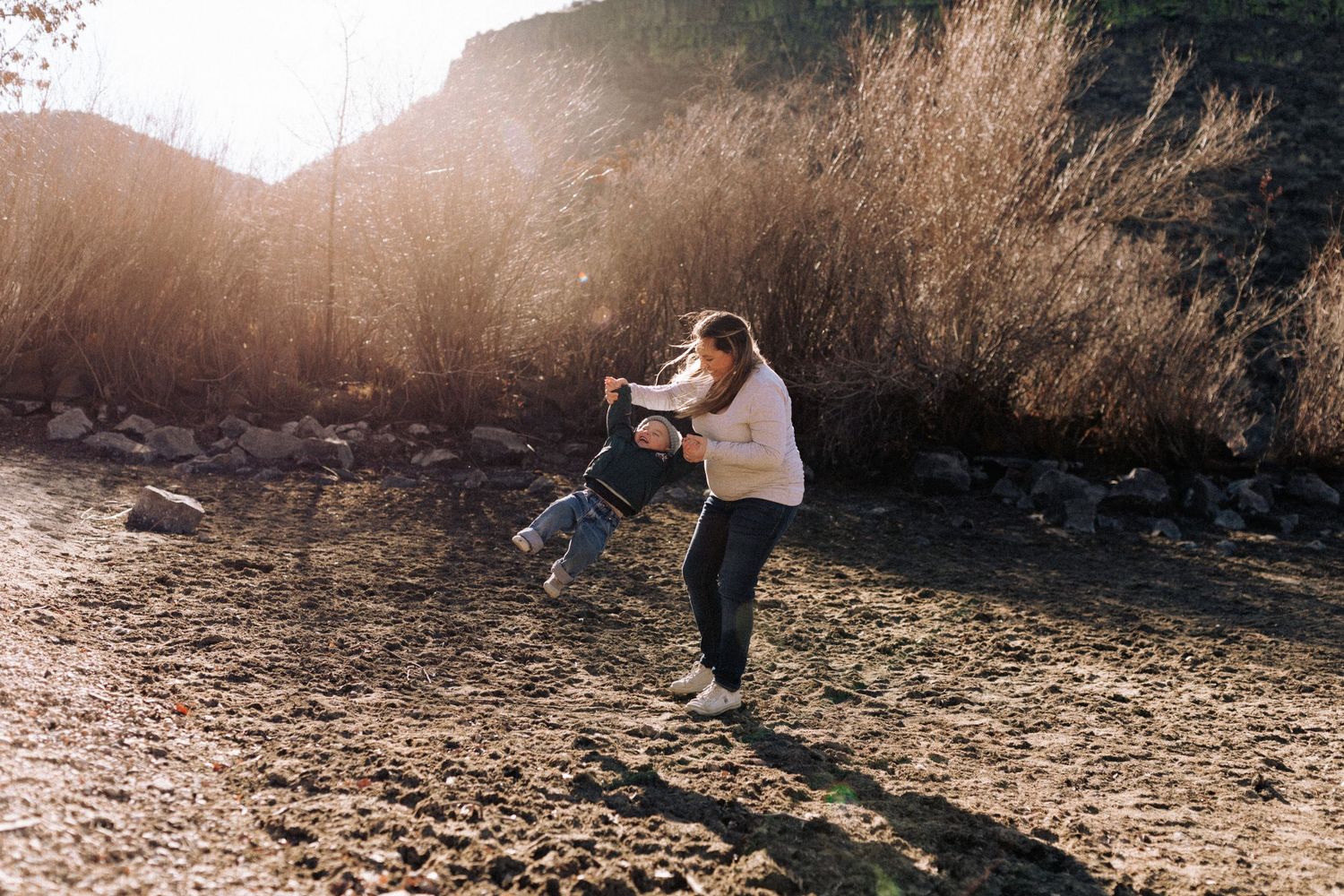 family photoshoot for mother and son near Boise