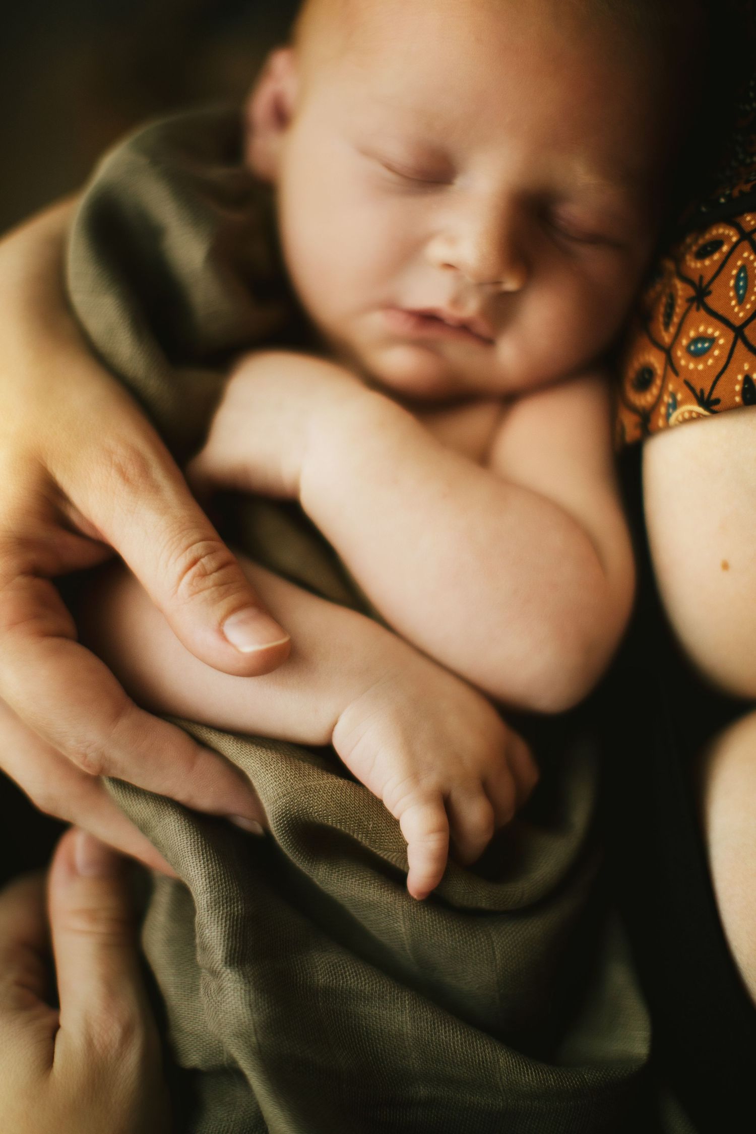 Portrait of a newborn at home in Boise Idaho