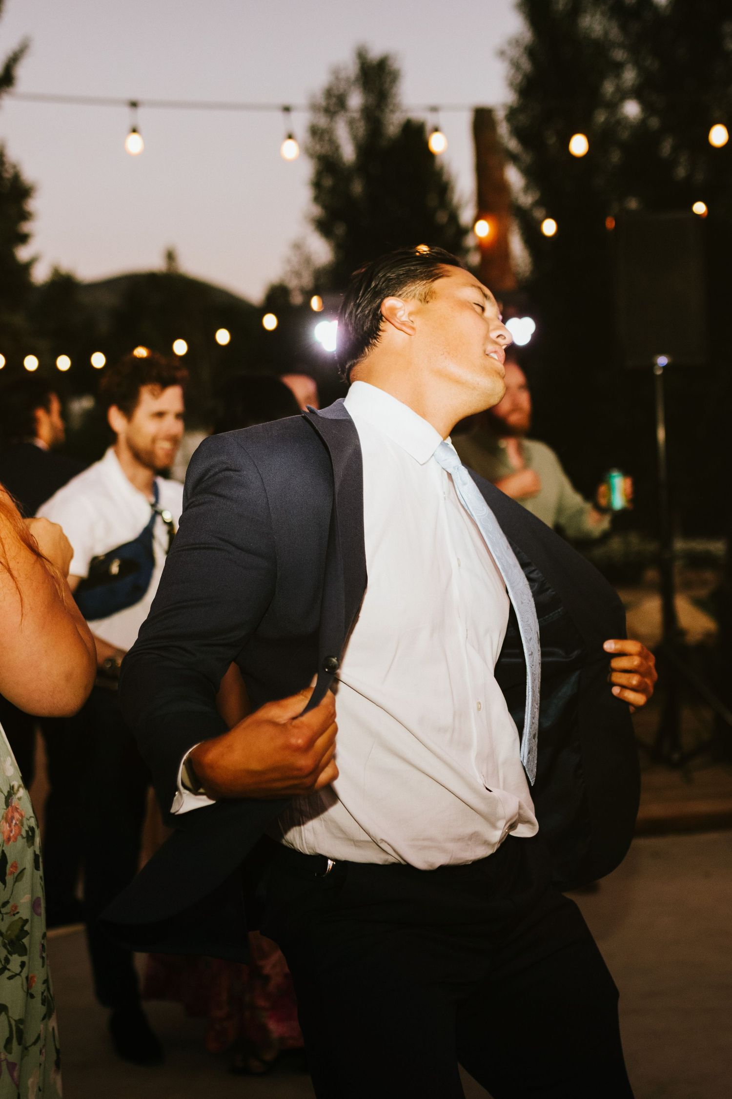 Candid image of wedding reception at Shay Meadows Ranch in Big Bear California