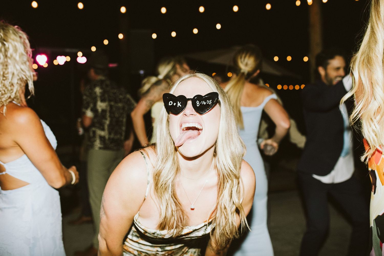 Guest having fun at wedding reception in Big Bear California