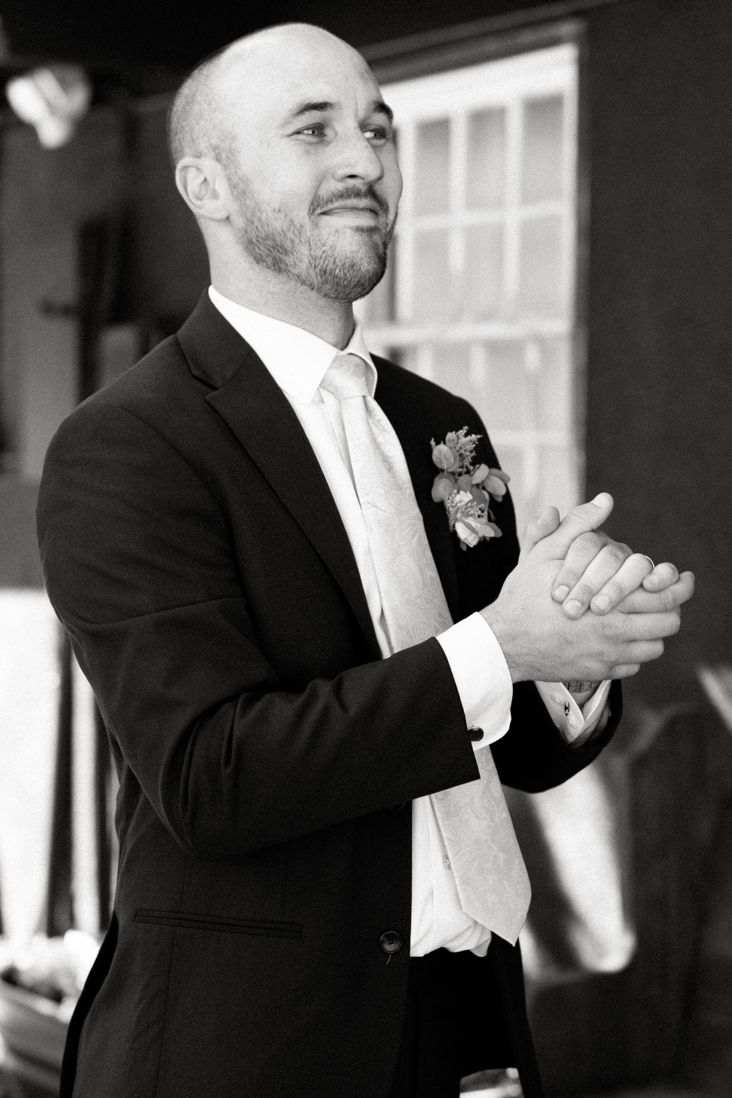 Candid photograph from wedding reception at Shay Meadow Ranch in Big Bear California