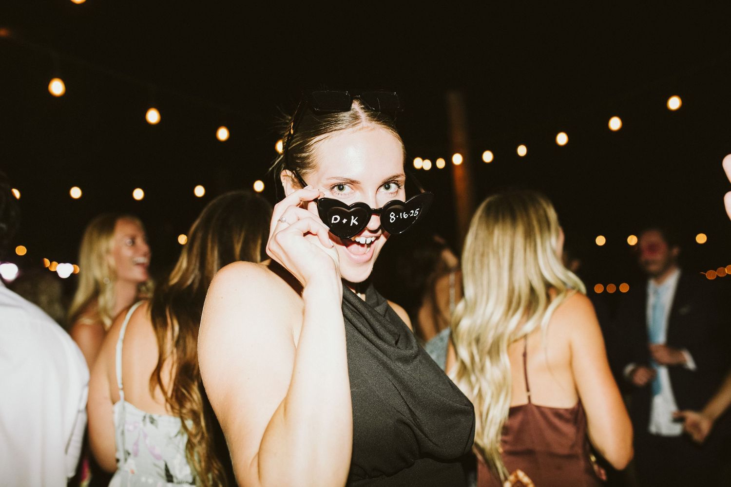 Candid image of wedding reception at Shay Meadows Ranch in Big Bear California