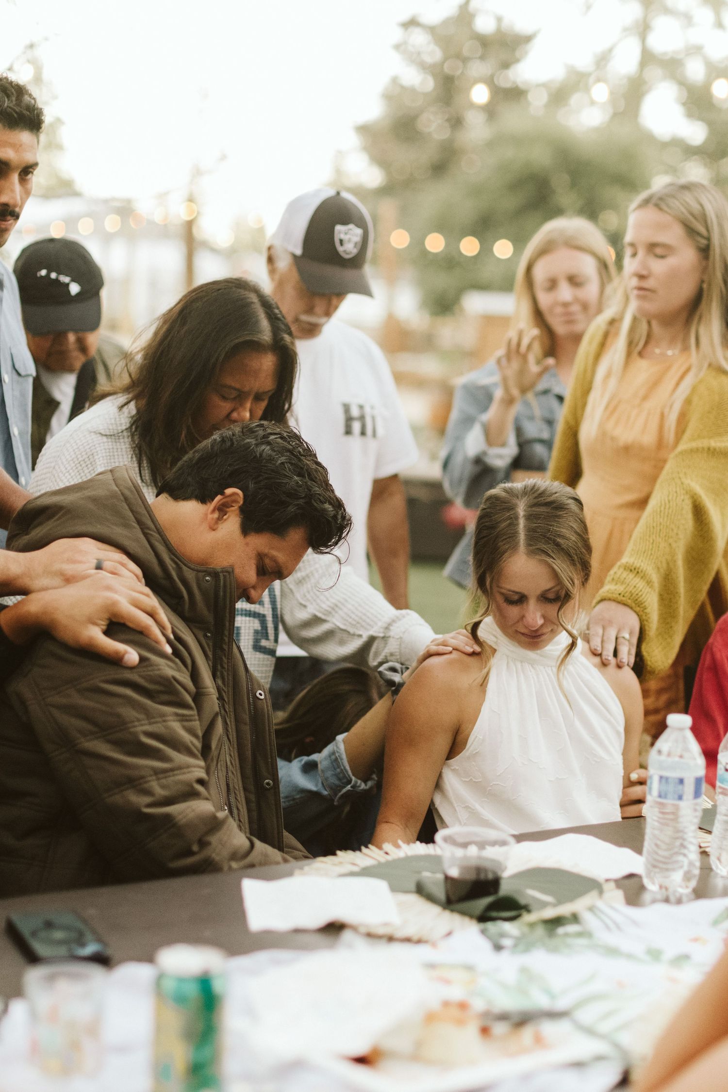 Candid image from rehearsal dinner for a wedding in Big Bear California