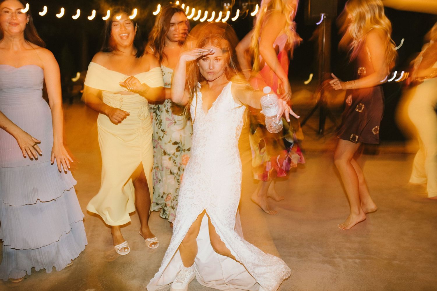 Candid image of wedding reception at Shay Meadows Ranch in Big Bear California