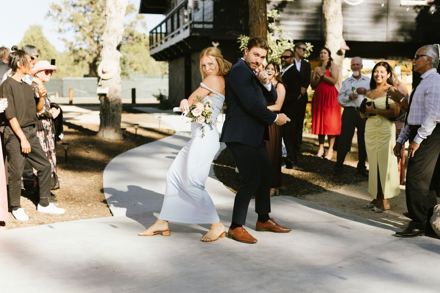 Candid photograph from wedding reception at Shay Meadow Ranch in Big Bear California