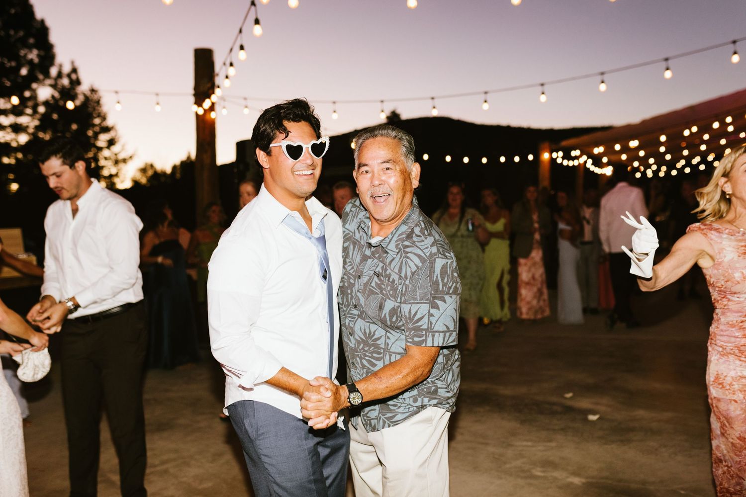 Candid image of wedding reception at Shay Meadows Ranch in Big Bear California