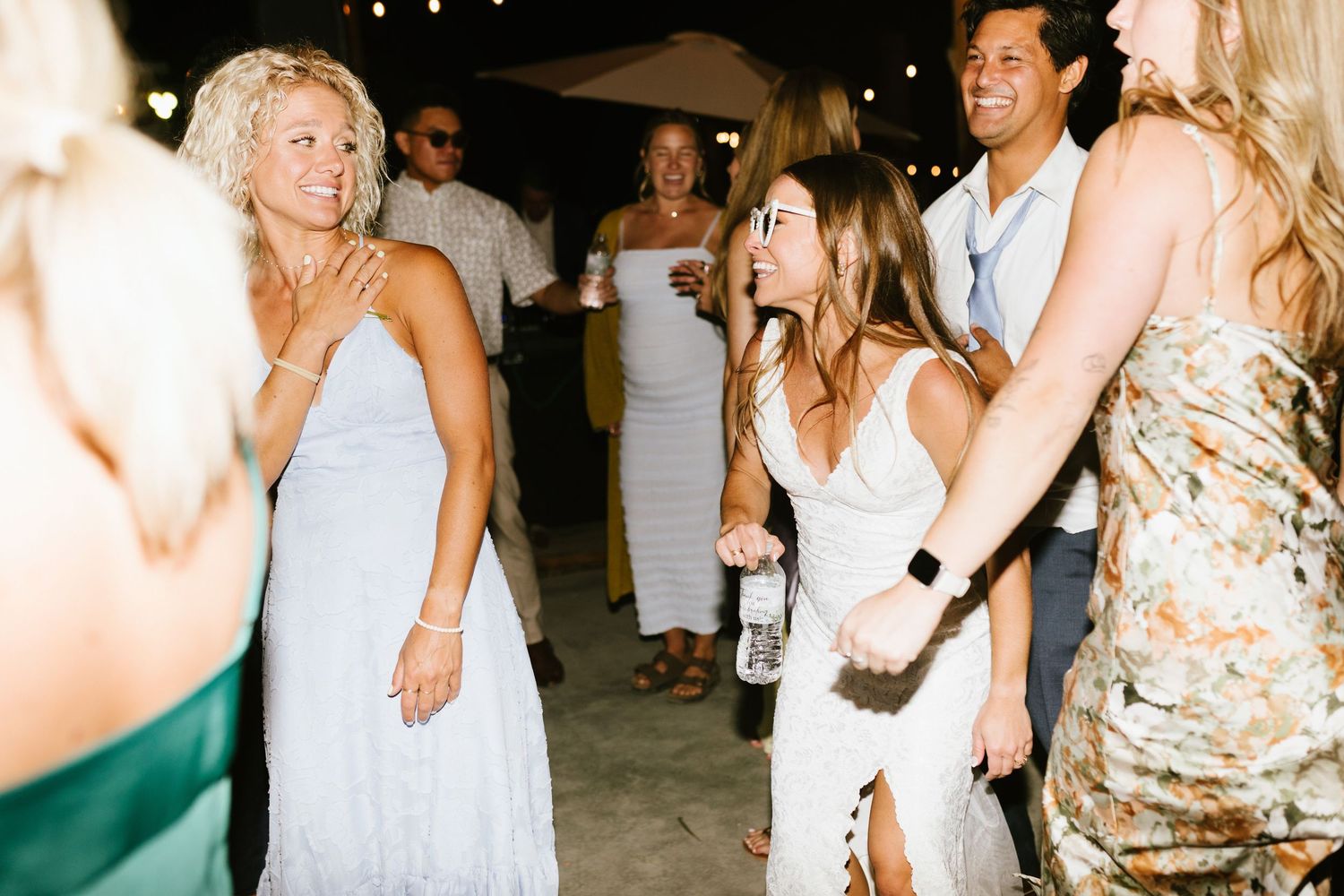 Candid image of wedding reception at Shay Meadows Ranch in Big Bear California