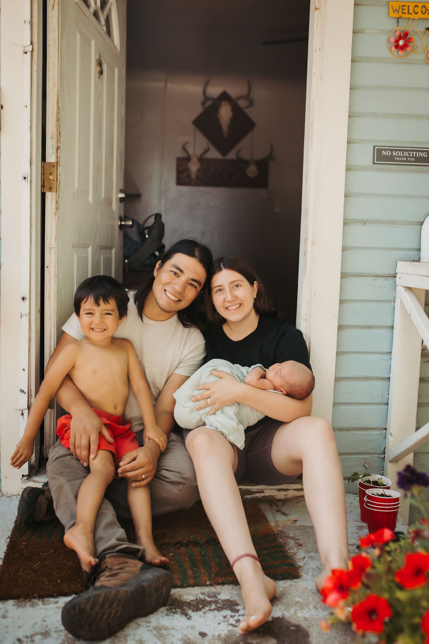 Newborn photoshoot at home in Boise