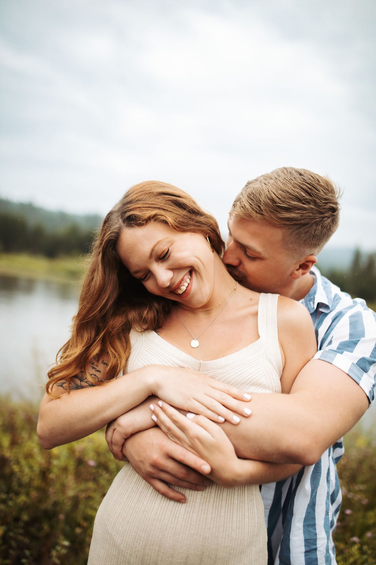Engagement pictures in cascade Idaho
