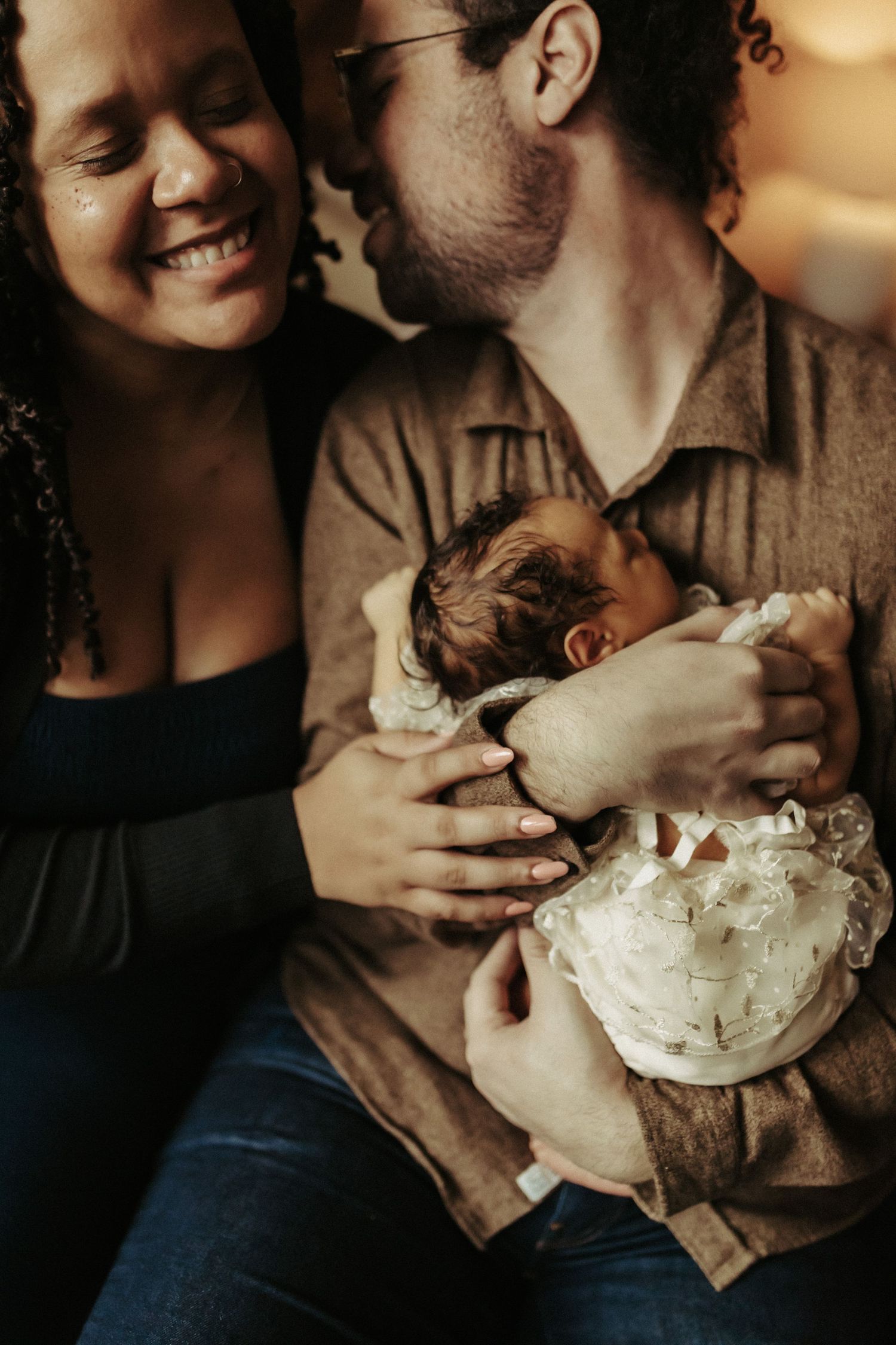 Newborn photography in home in Boise