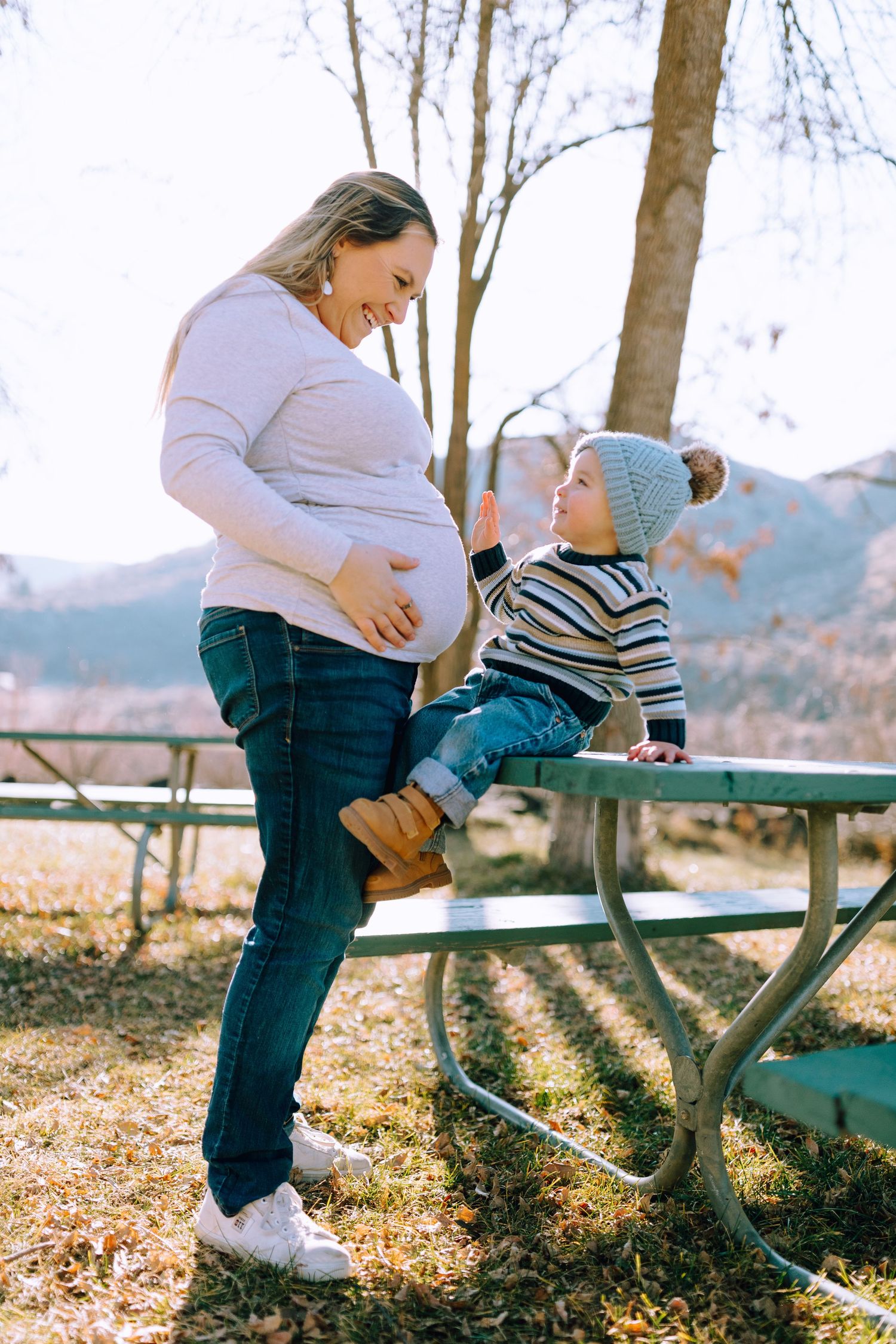 family photoshoot for mother and son near Boise