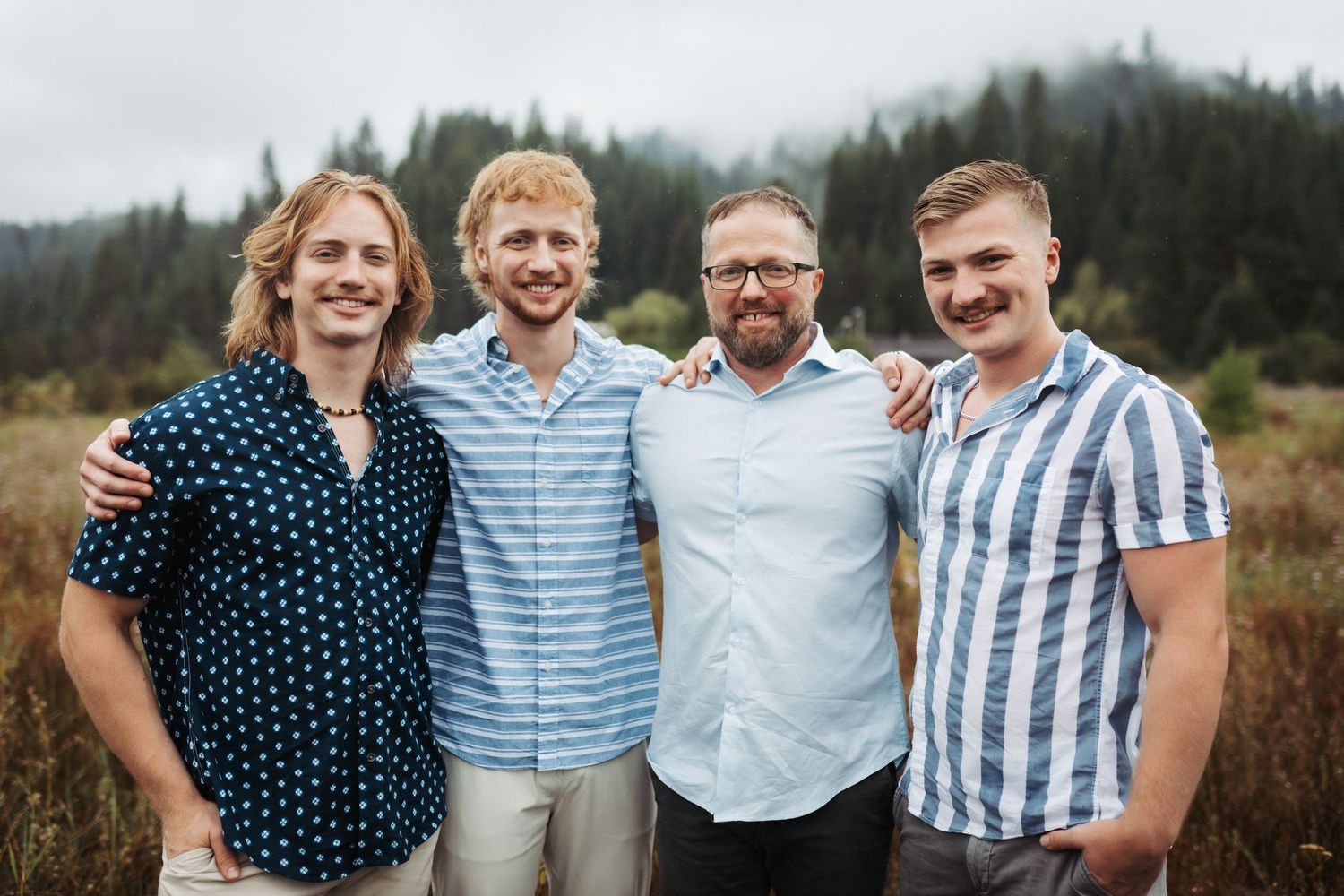 Dad and sons in a portrait together