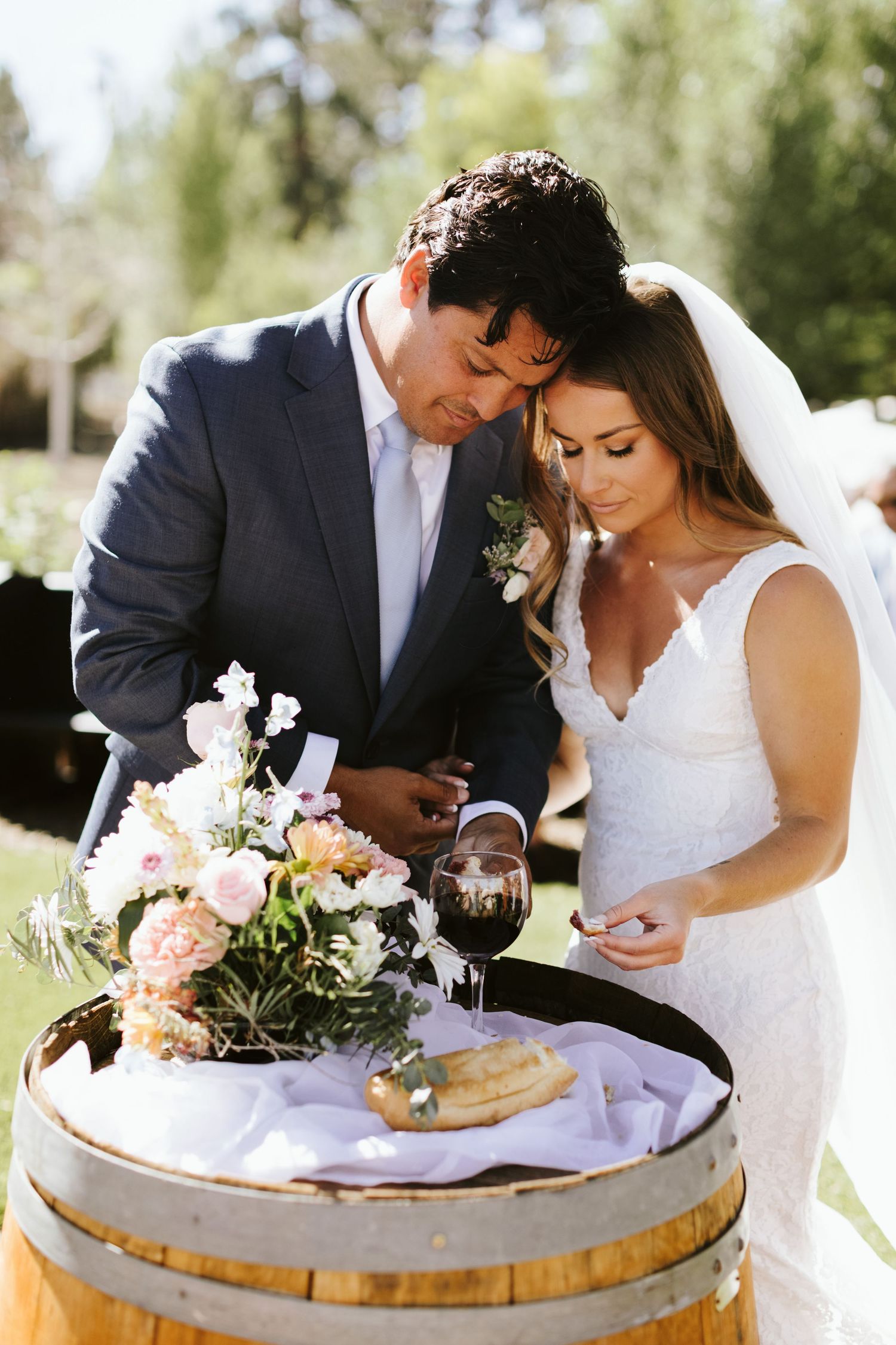 Photograph from wedding ceremony at Shay Meadow Ranch in Big Bear California