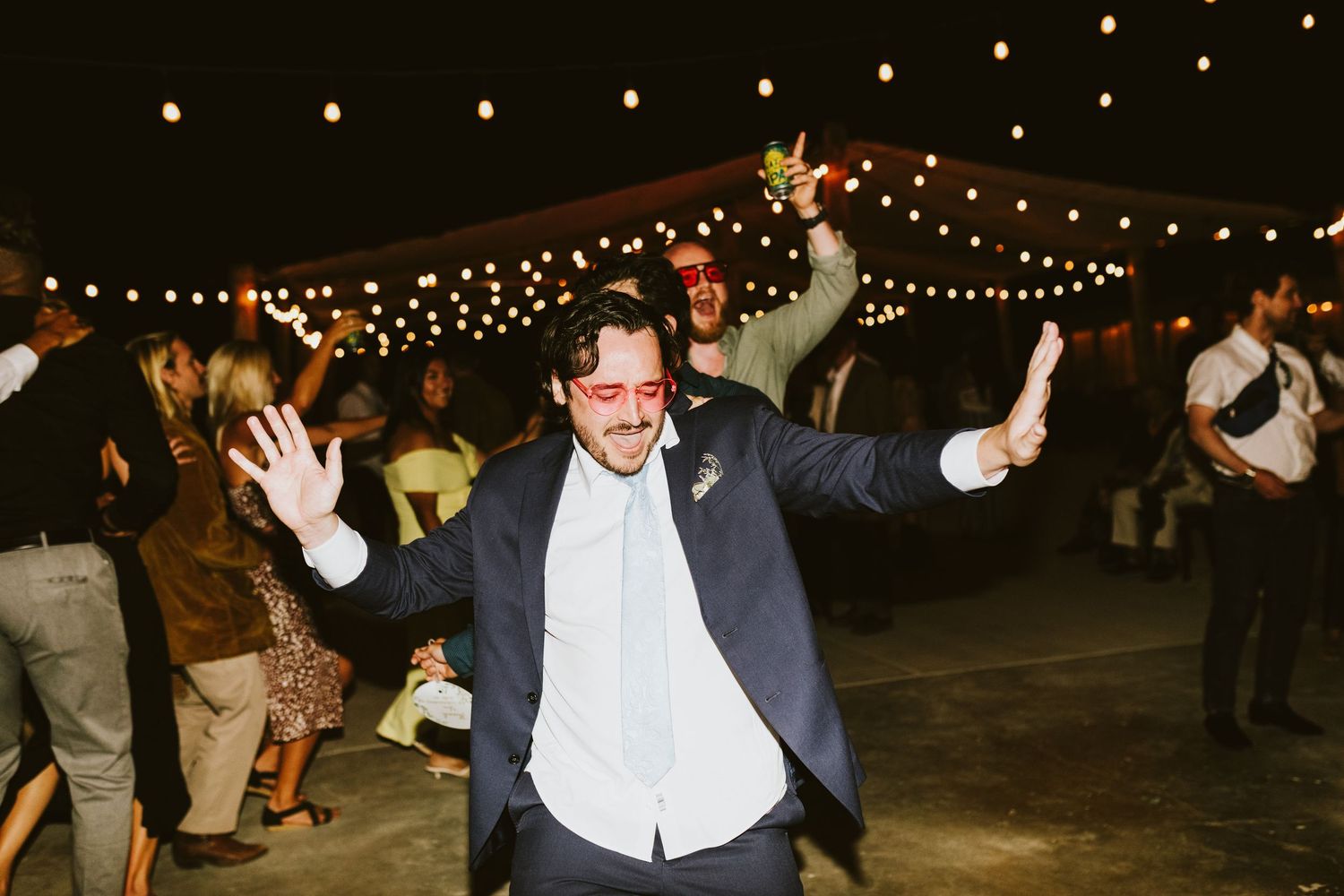 Candid image of wedding reception at Shay Meadows Ranch in Big Bear California