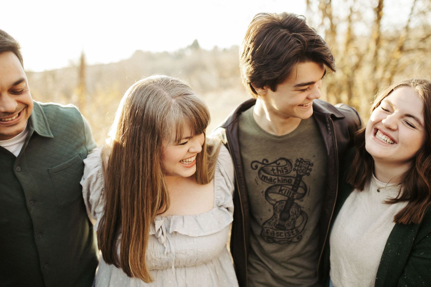 candid image from a family photoshoot in Boise Idaho