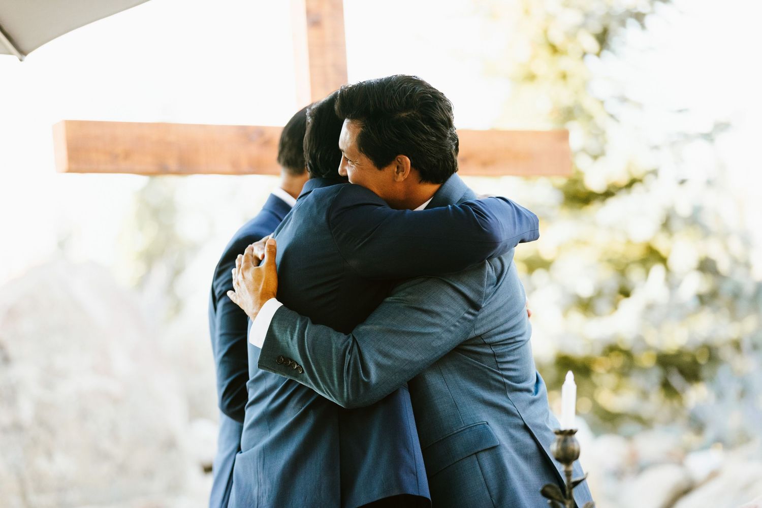 Candid photograph from wedding reception at Shay Meadow Ranch in Big Bear California