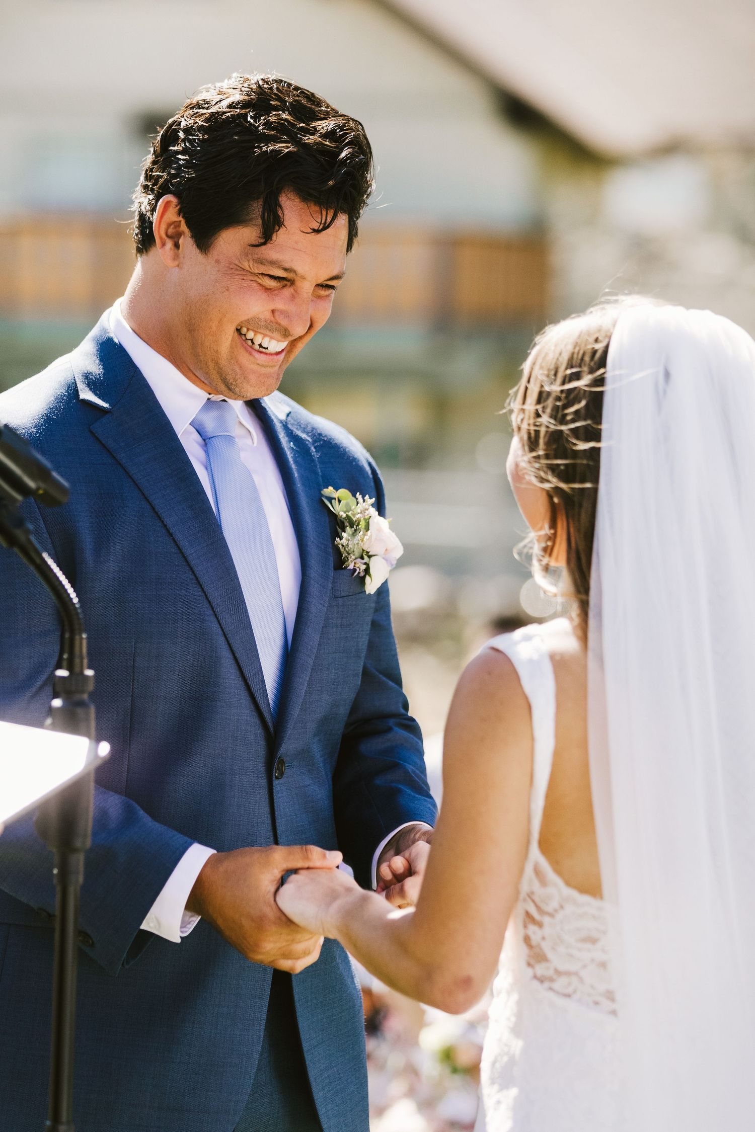 Photograph from wedding ceremony at Shay Meadow Ranch in Big Bear California