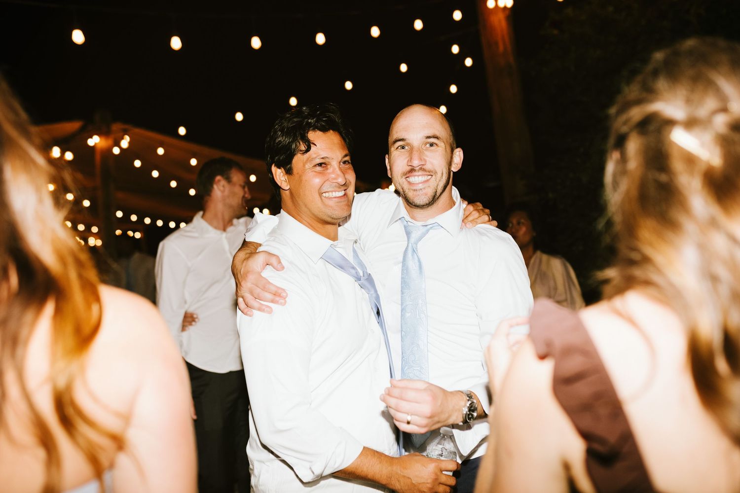 Candid image of wedding reception at Shay Meadows Ranch in Big Bear California