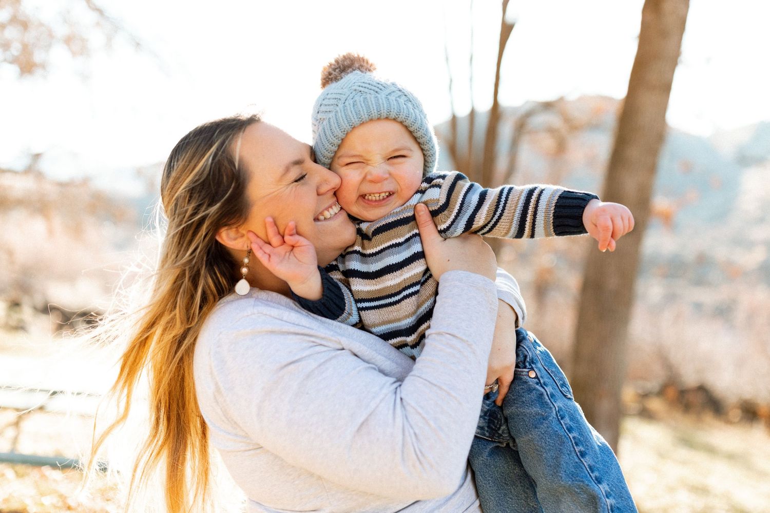 family photoshoot for mother and son near Boise