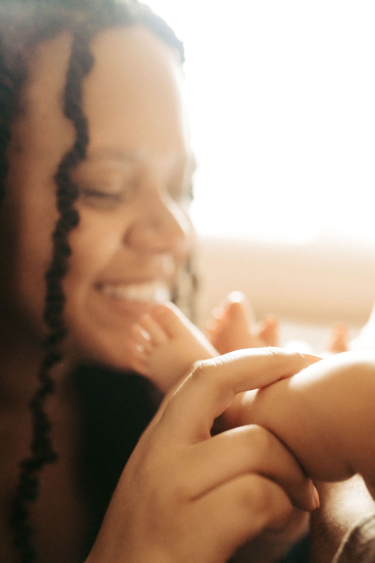 Newborn photography in home in Boise