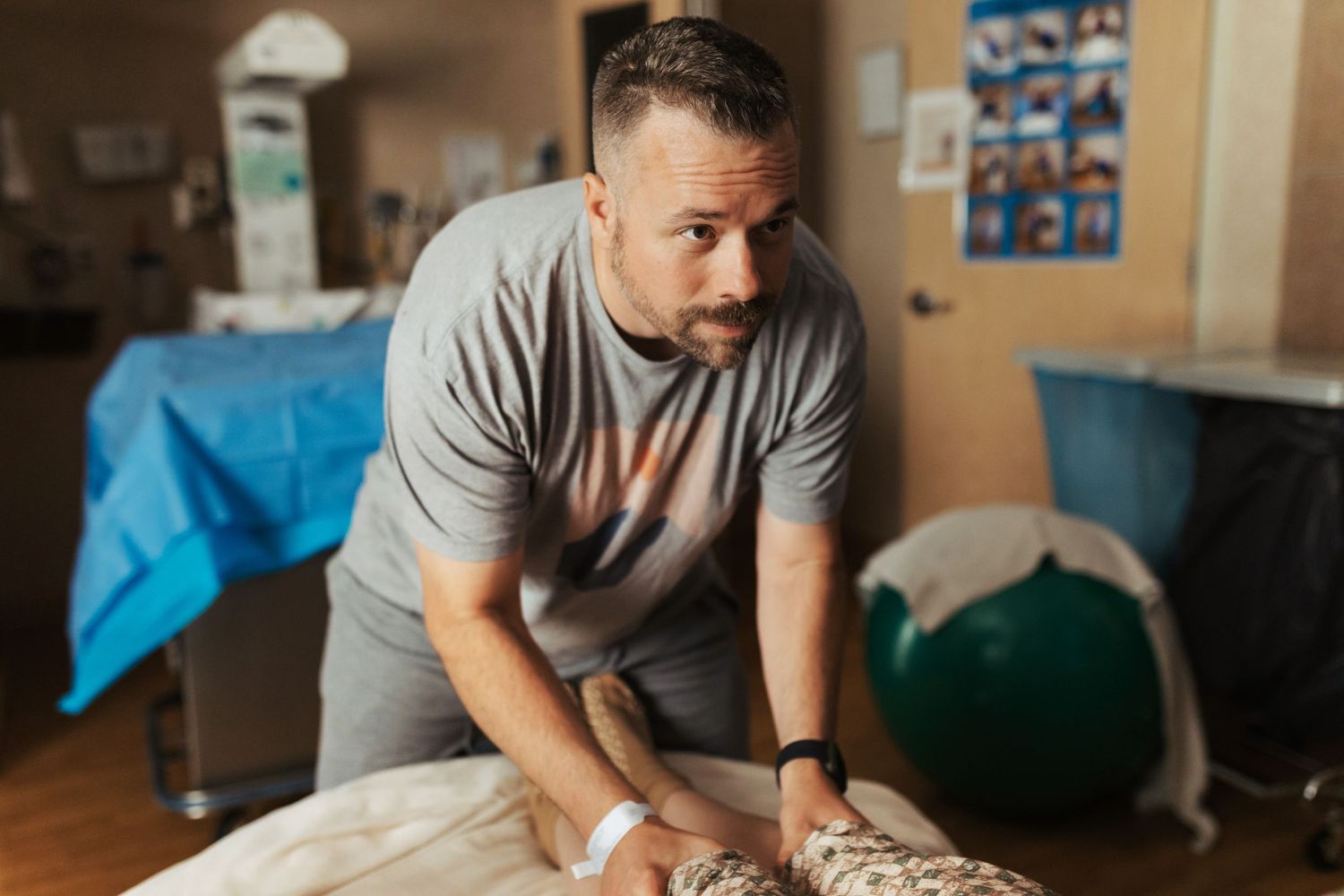 Birth photography of a mom holding her newborn in Boise