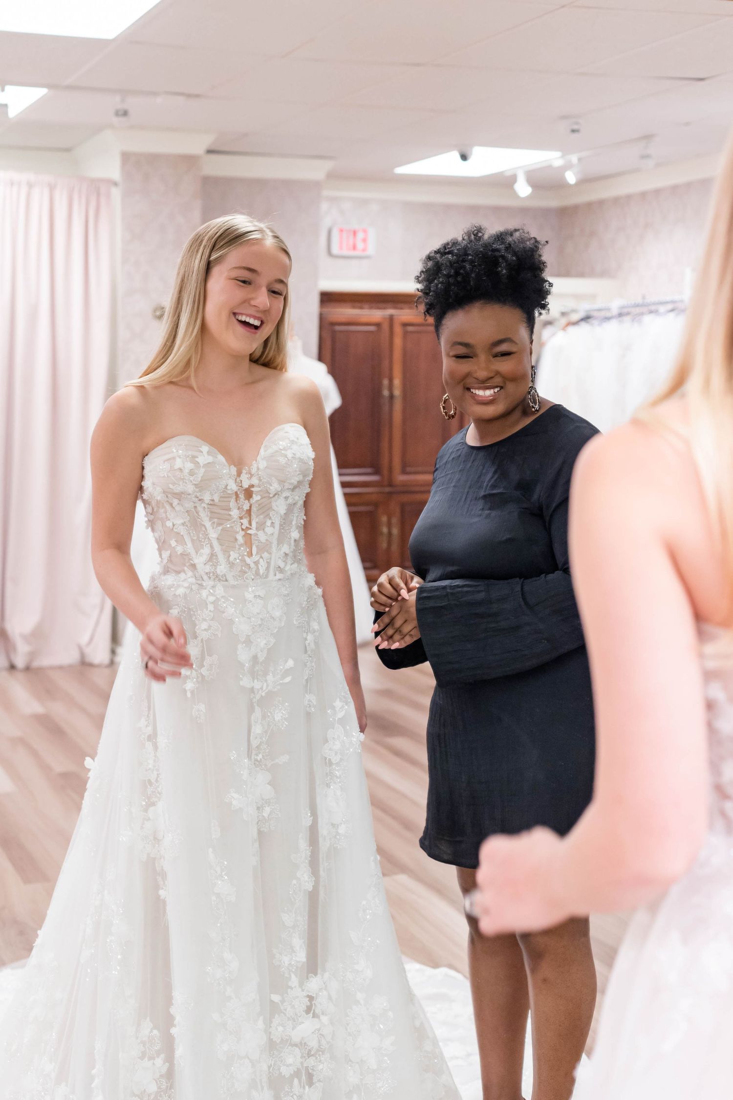 bride finding the dress