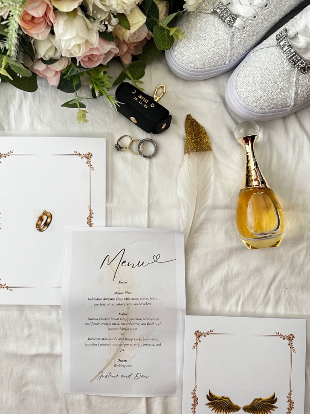 Wedding flat lay