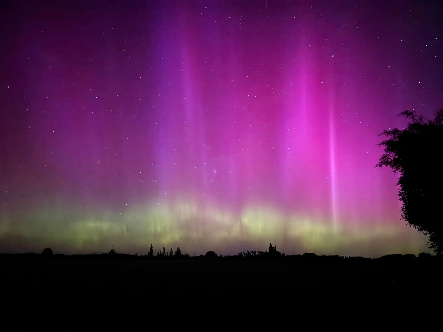 The Aurora Australis from my back yard in Leeston, Canterbury NZ